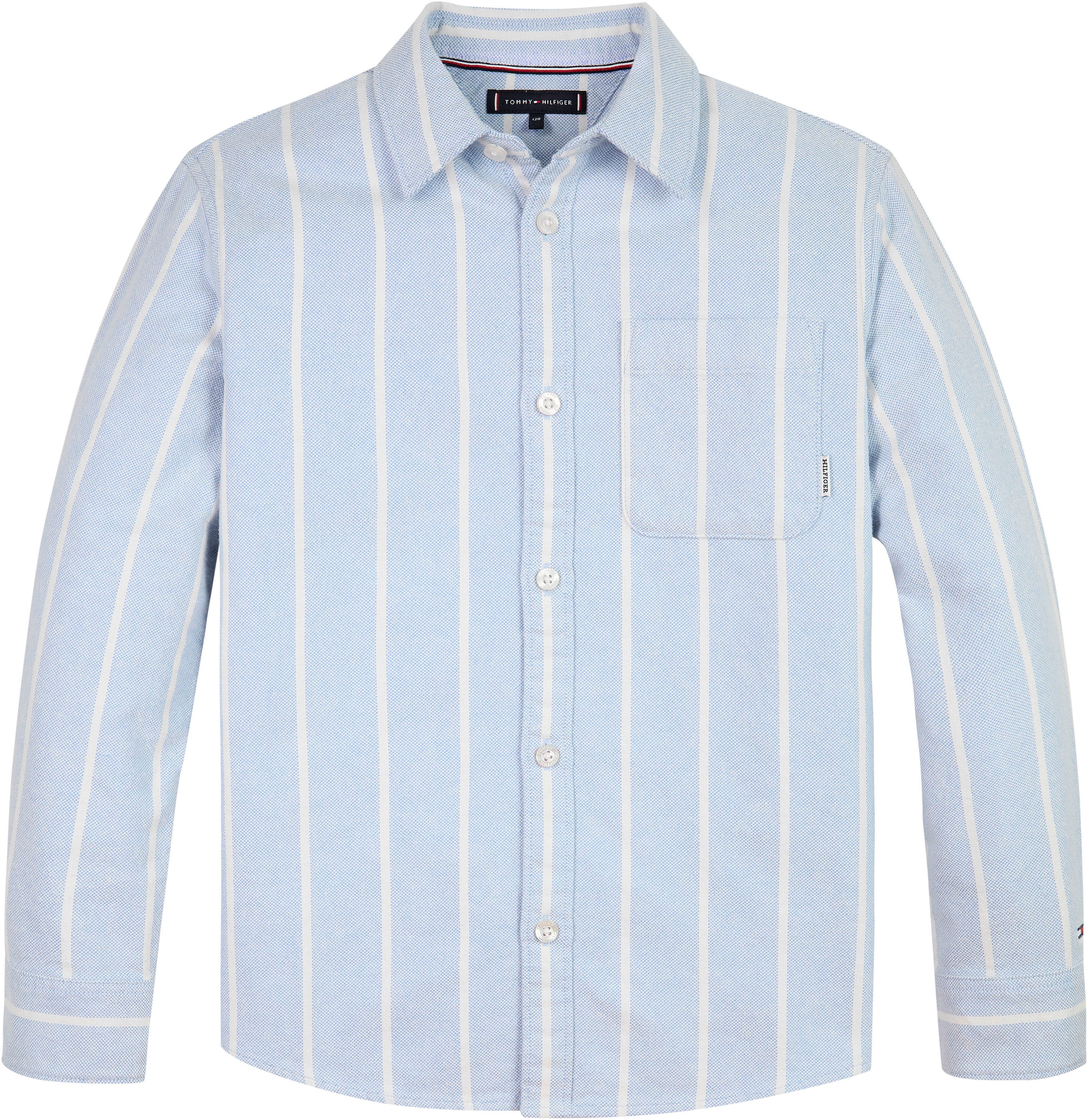 Tommy Hilfiger Overhemd met lange mouwen MONOTYPE STRIPES SHIRT LS Kinderen tot 16 jaar met logo-opdruk