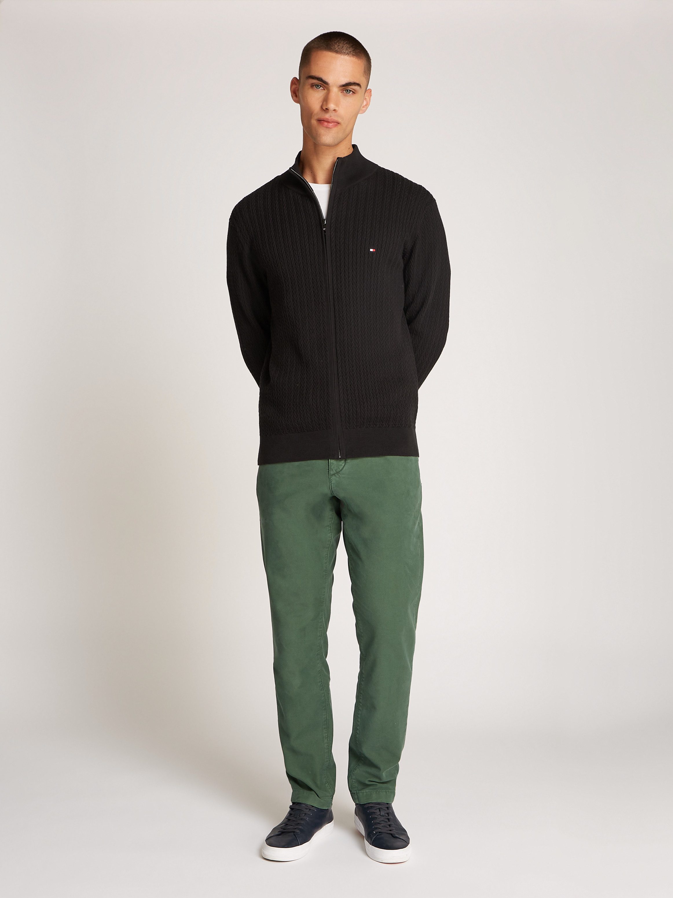 Tommy Hilfiger Vest HERRINGBONE STRUCTURE ZIP THRU
