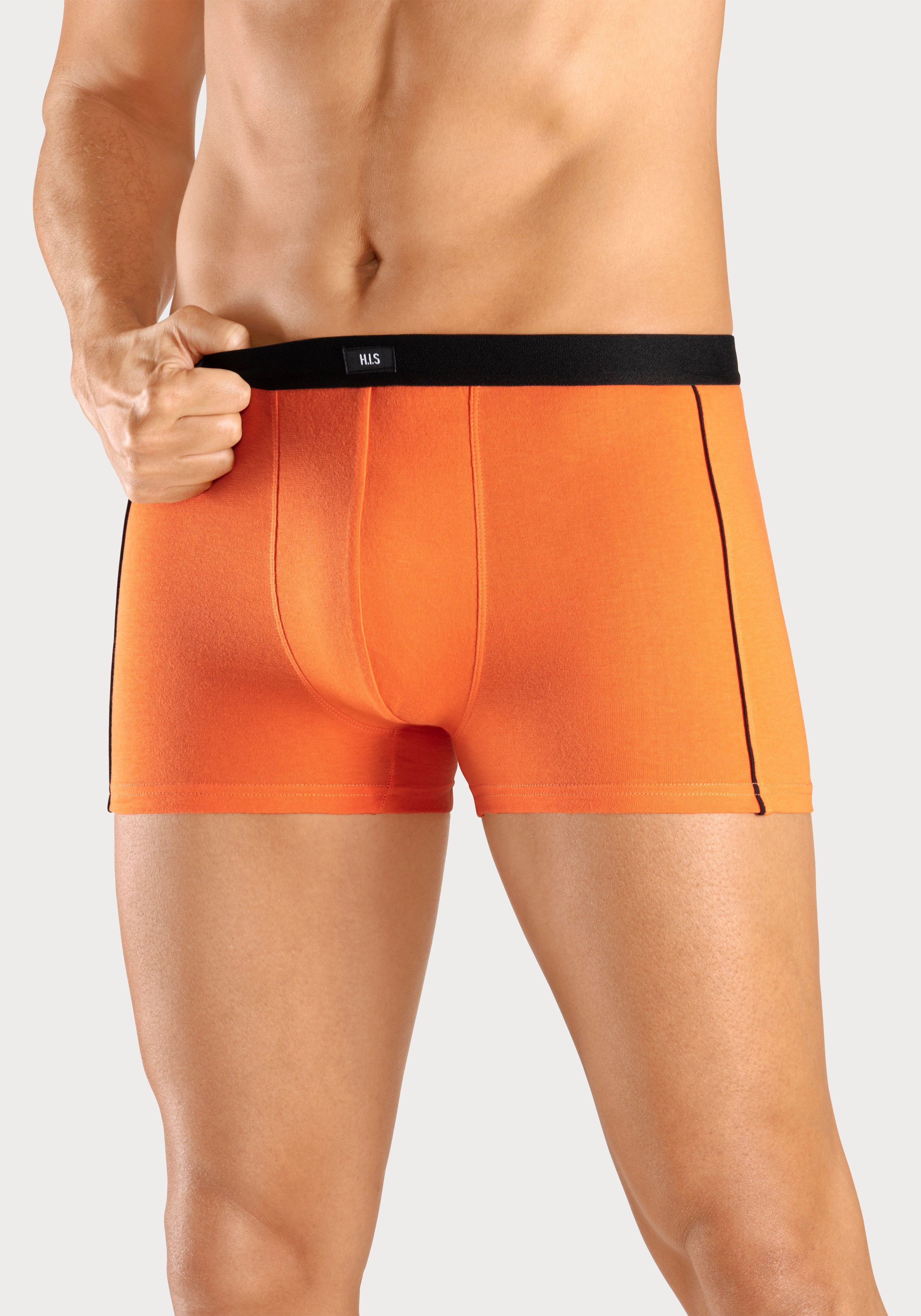 H.I.S Boxershort voor heren met smalle piping aan beide kanten opzij (set, 3 stuks)