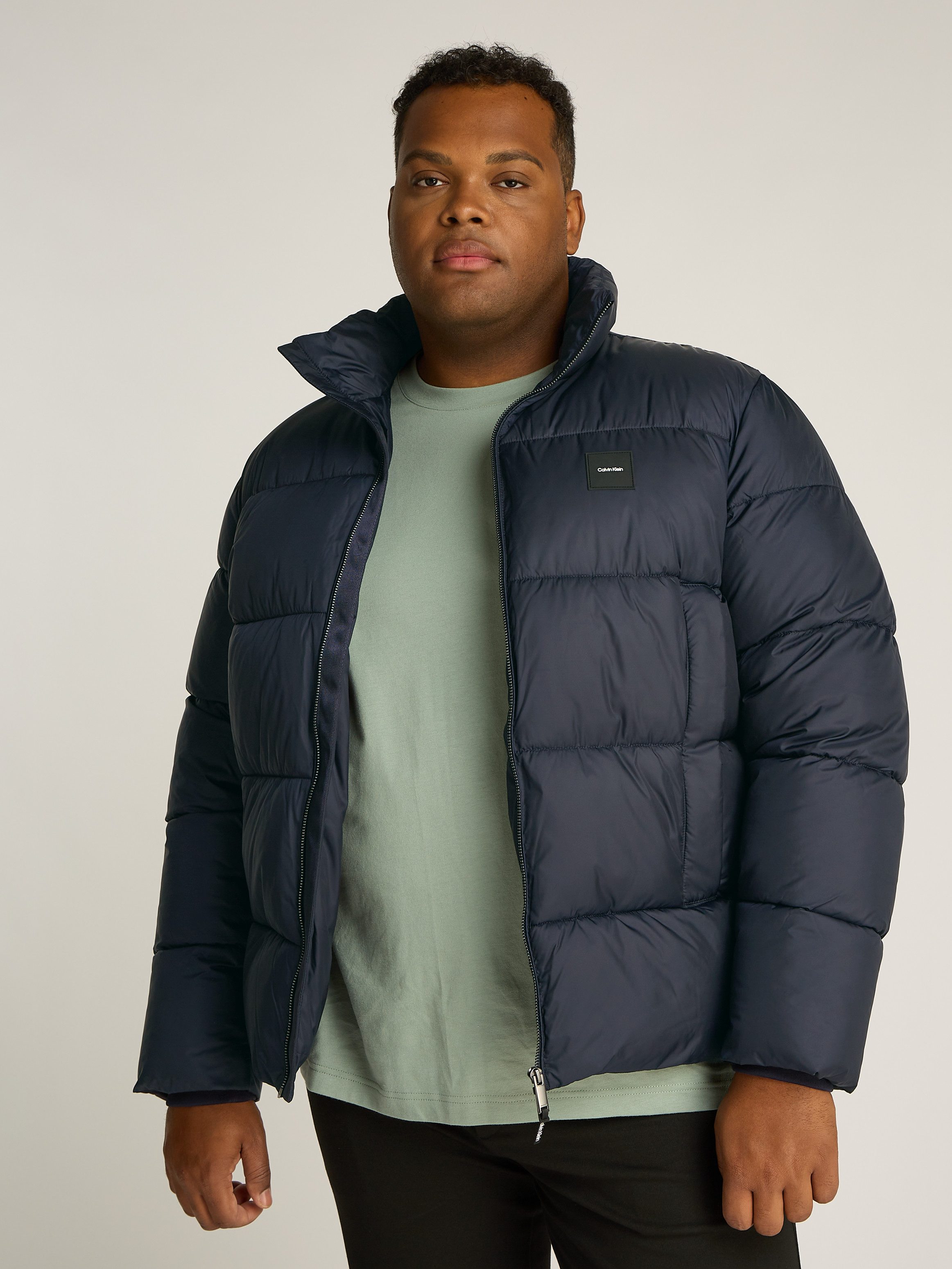 Calvin Klein Gewatteerde jas BT_QUILT PUFFER MW in grote maten met logopatch