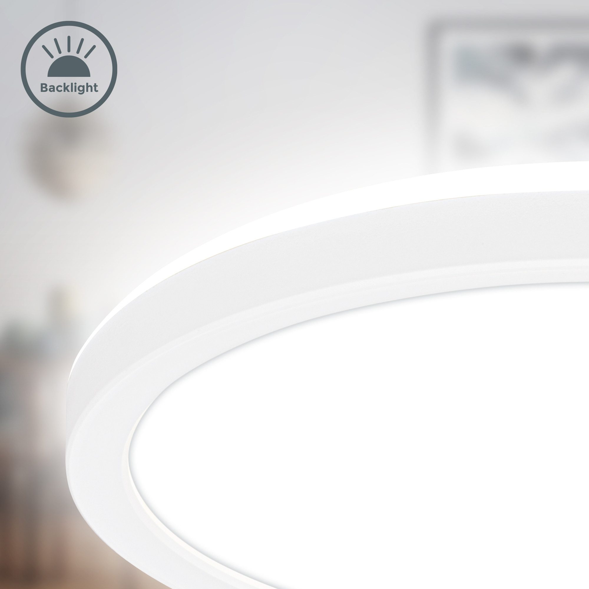 B.K.Licht Led-plafondlamp BKL1598 ultra dunne plafondlamp, LED paneel met backlight