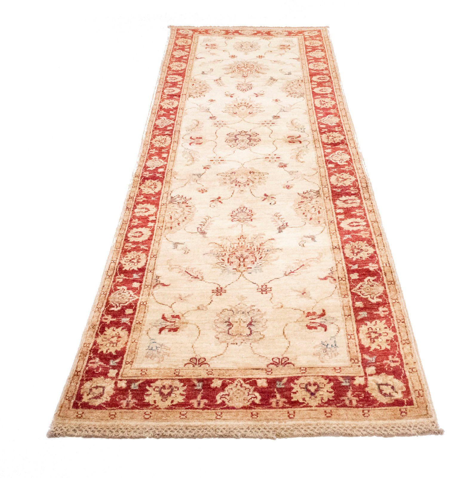 morgenland Wollen kleed Ziegler Teppich handgeknüpft beige-Läufer Ziegler - 268 x 82 cm - beige
