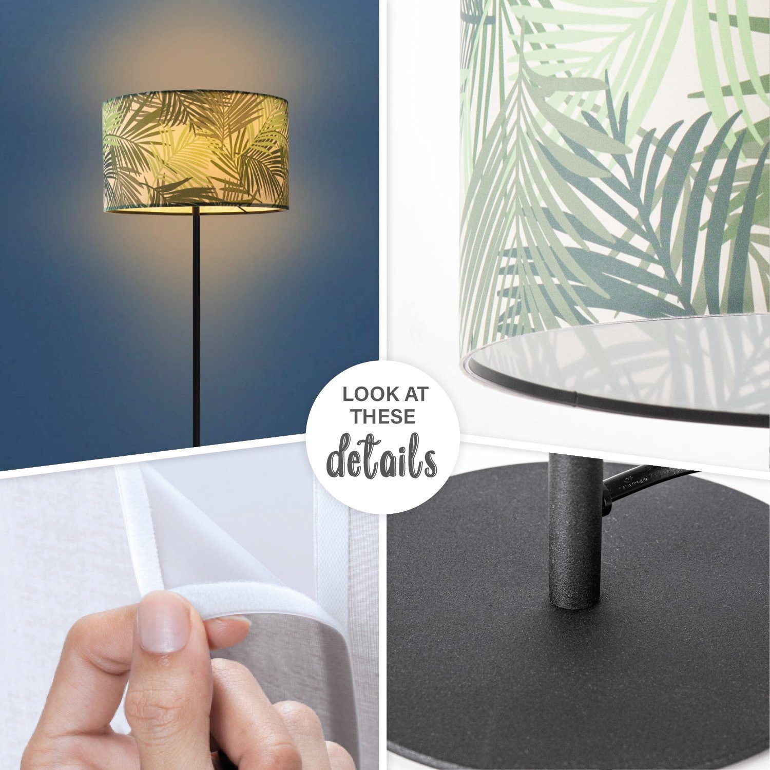 Paco Home Staande lamp Oostende 534 Vloerlamp kinderkamer lamp leeslamp decoratie woonkamer palm