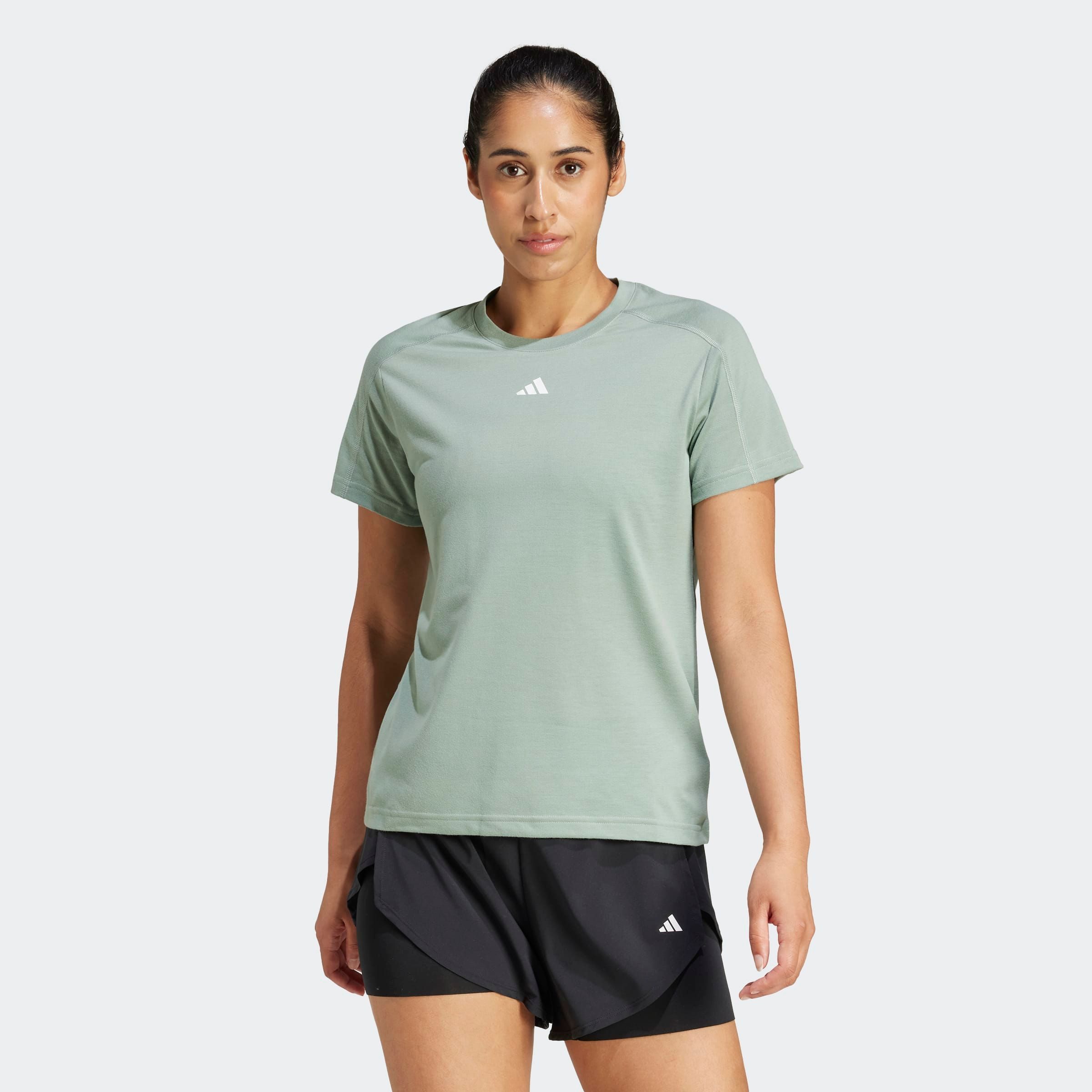adidas Performance T-shirt TR-ES CREW T dames tops maat XS groen