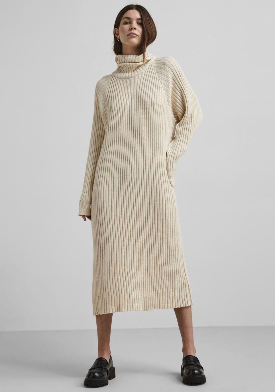 Y.A.S Gebreide jurk YASMAVI KNIT MIDI ROLLNECK DRESS