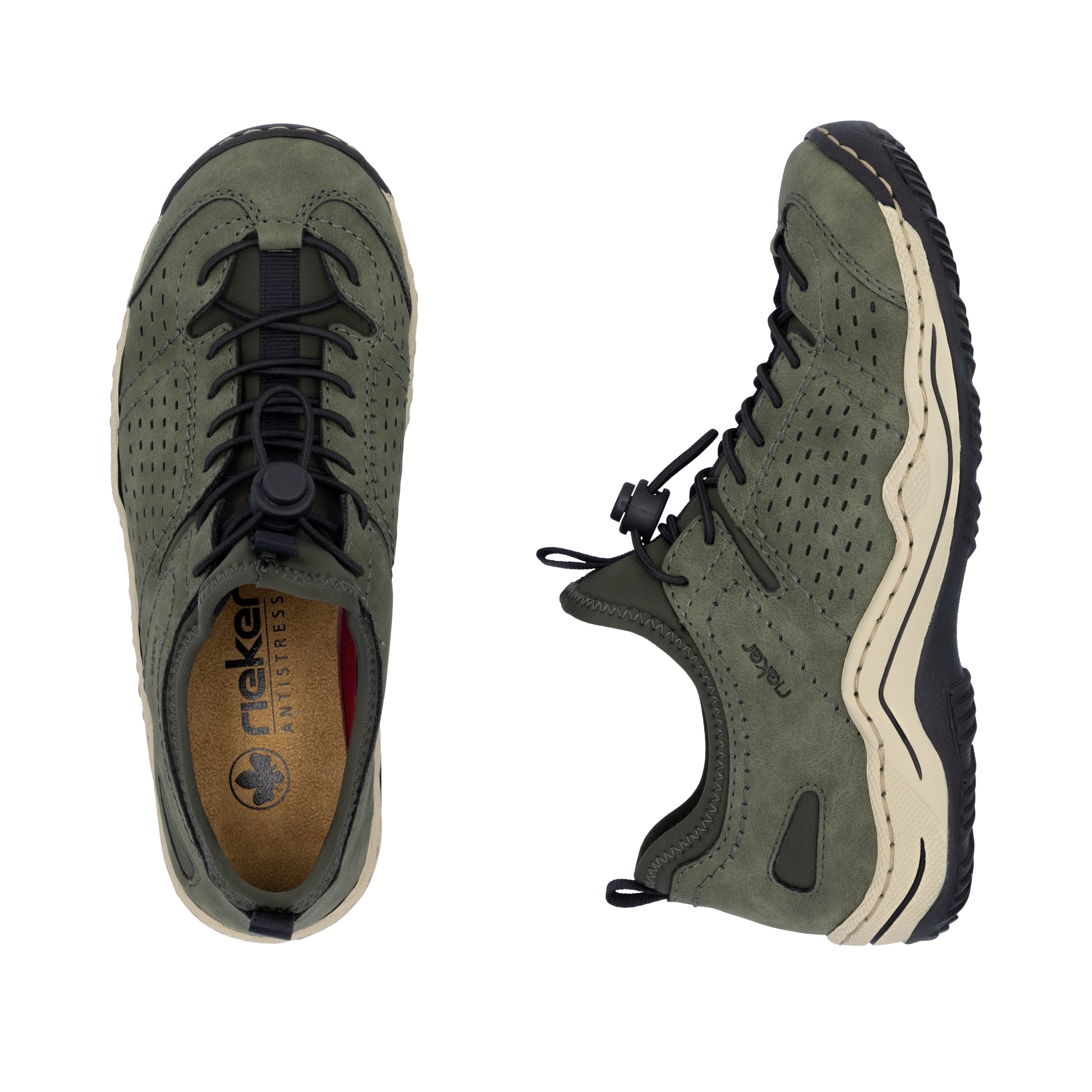 Rieker Slip-on sneakers , instapschoen, vrijetijdssneaker, lage schoen met opvallende loopzool