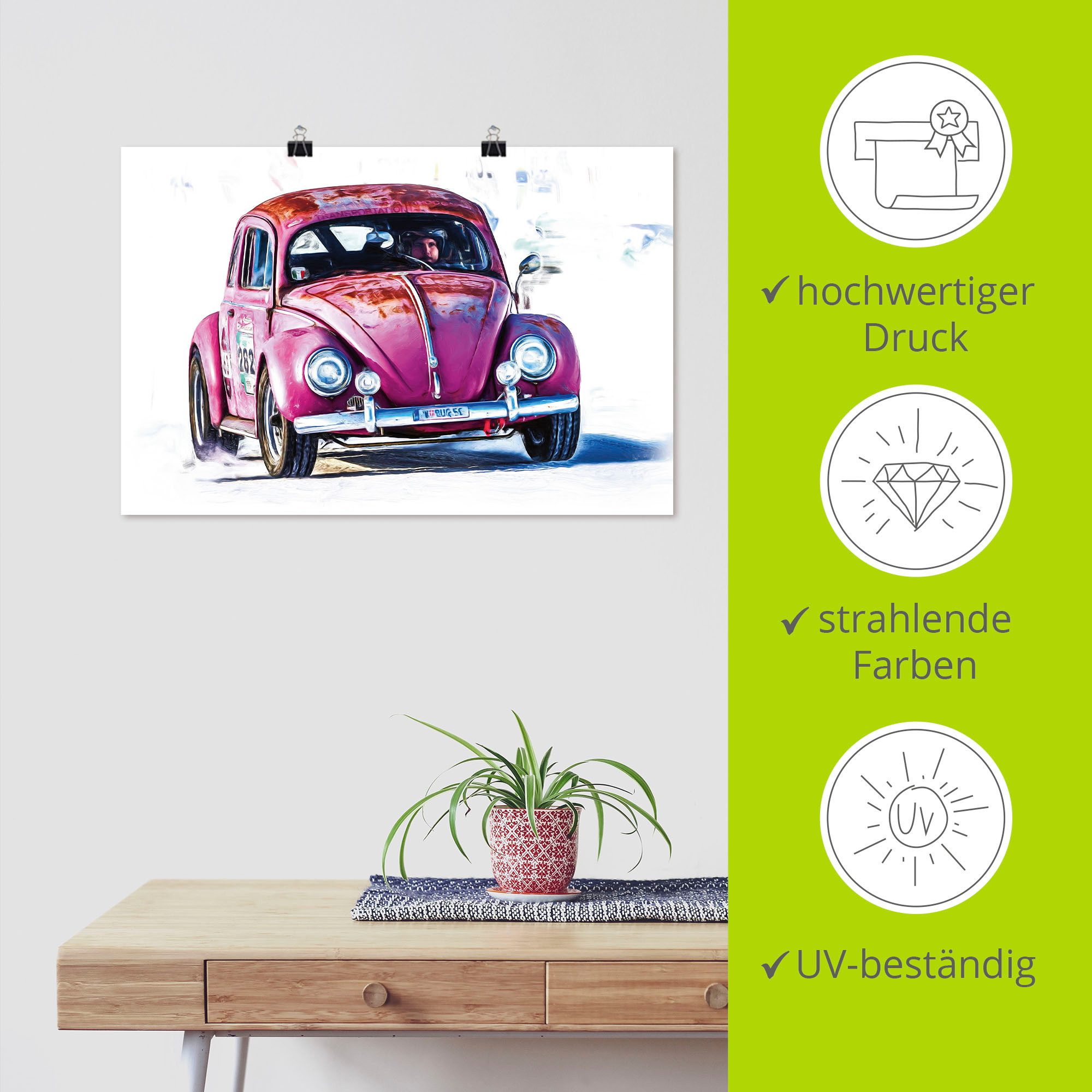 Artland Poster Kleine snelheidsduivel als artprint van aluminium, artprint op linnen, muursticker of poster in verschillende maten