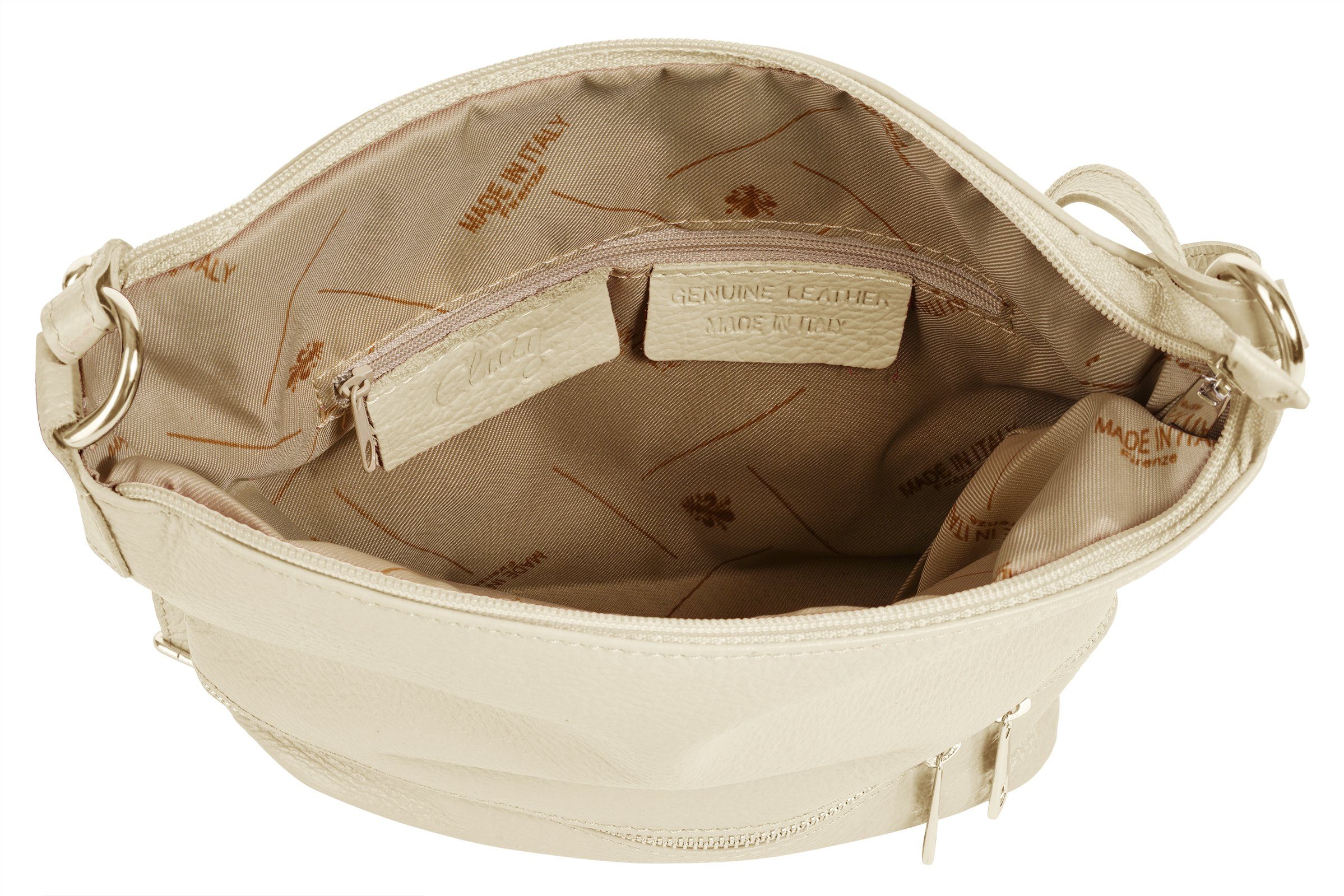 Cluty Schoudertas echt leer, made in italy