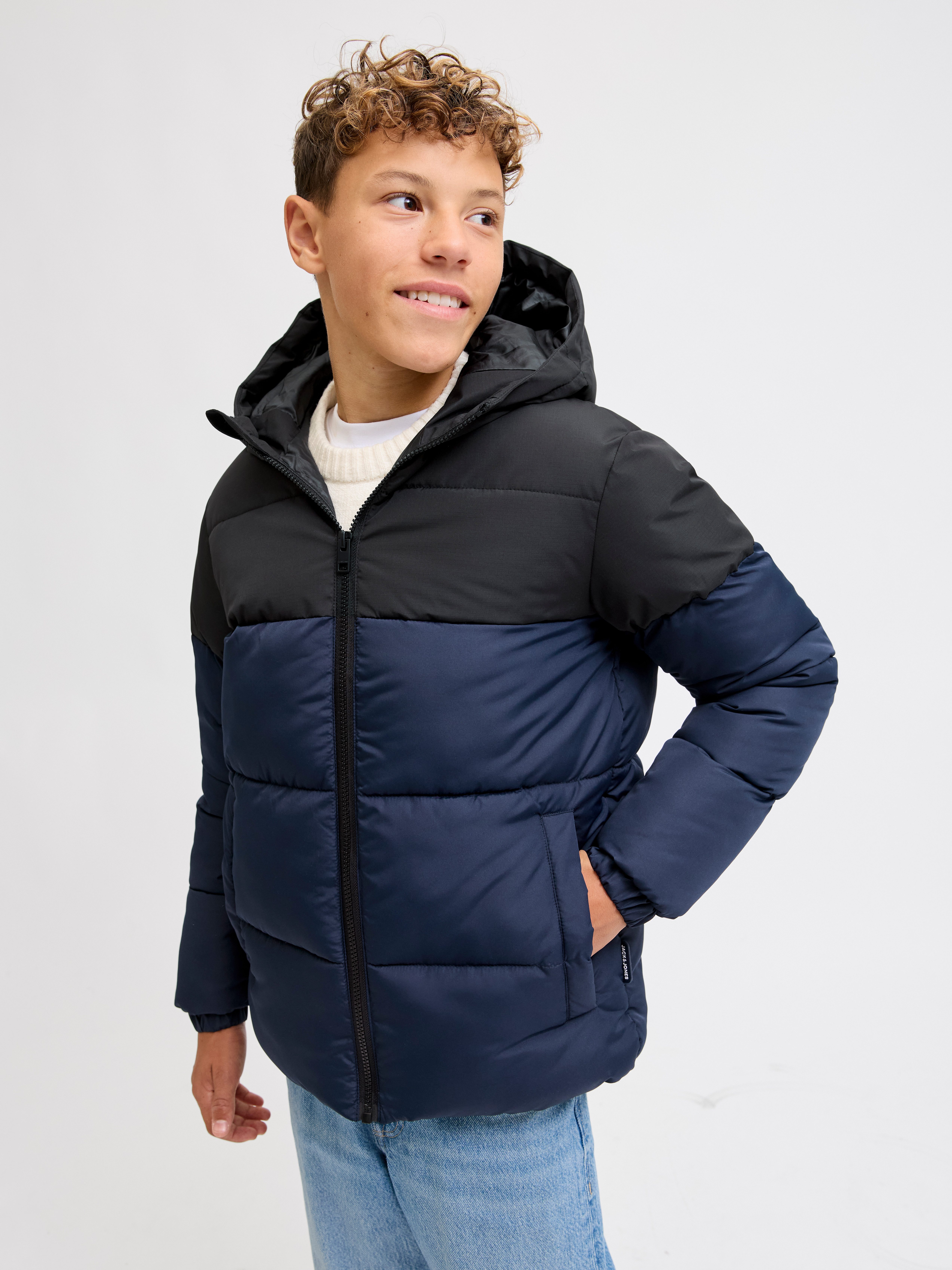 Jack & Jones Junior Gewatteerde jas JJMAZE PUFFER HOOD JNR