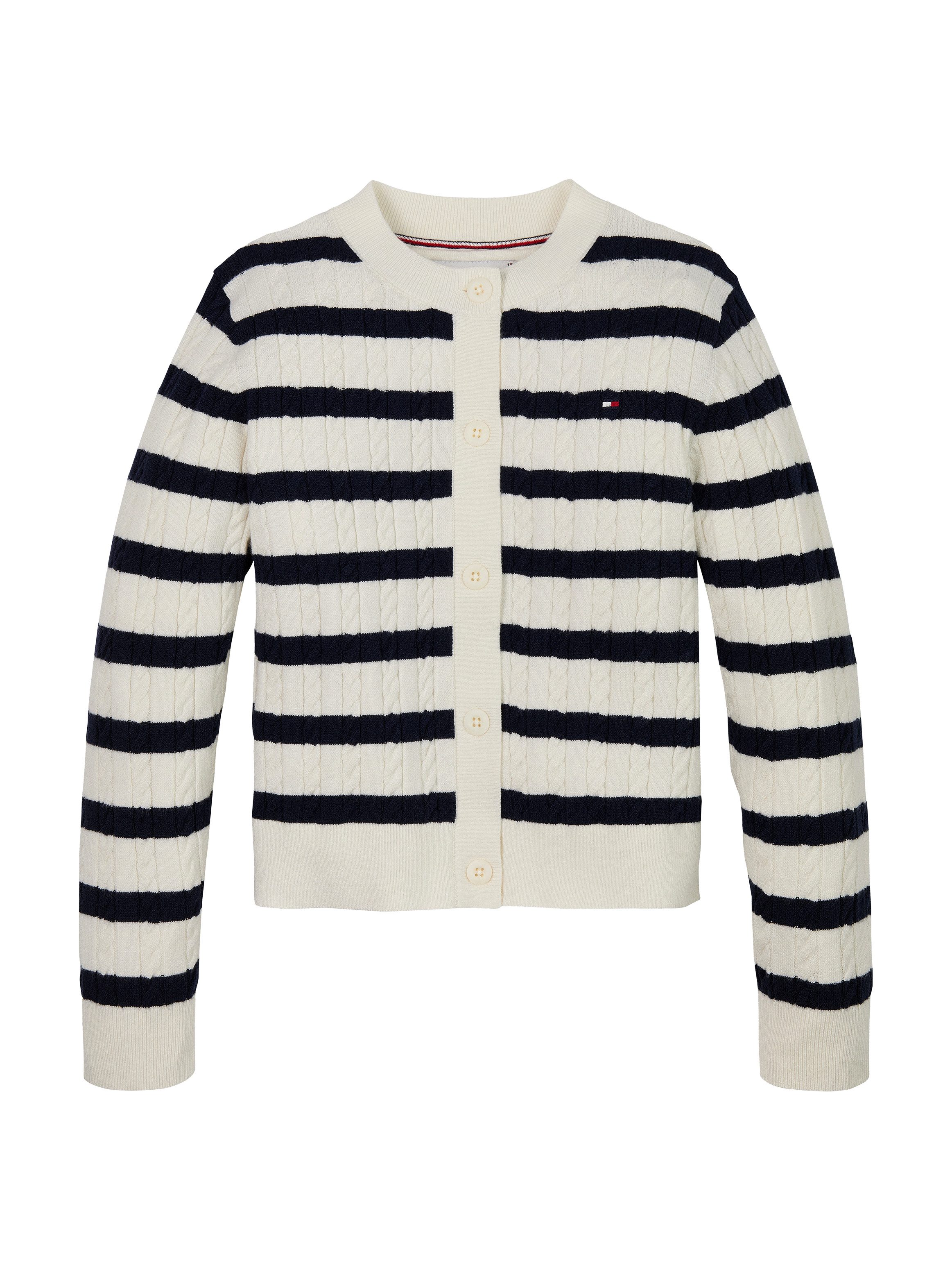 Tommy Hilfiger Vest MINI CABLE CARDIGAN met klein kabelpatroon