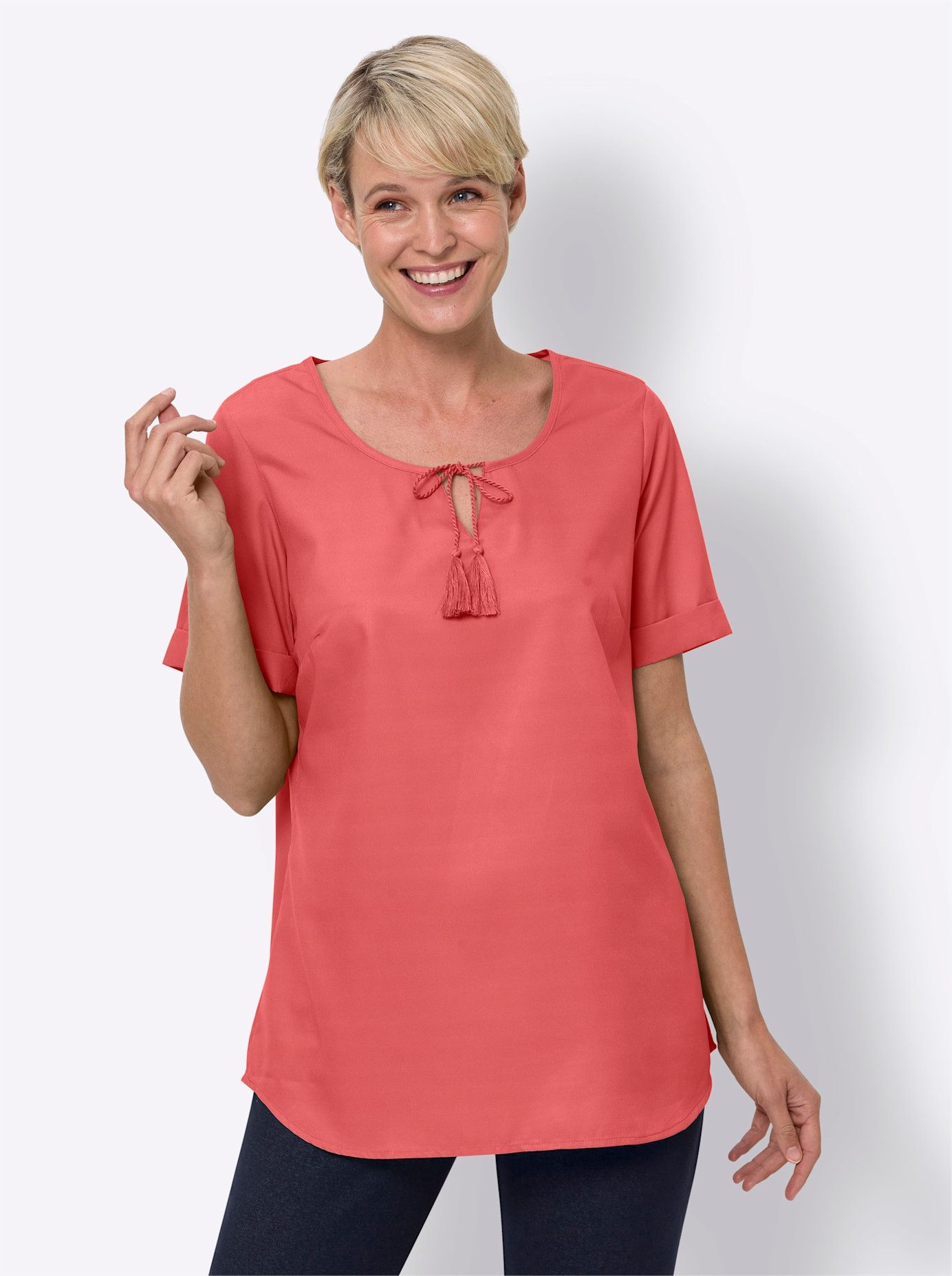 Classic Basics Lange blouse dames lange blouses maat 38 rood