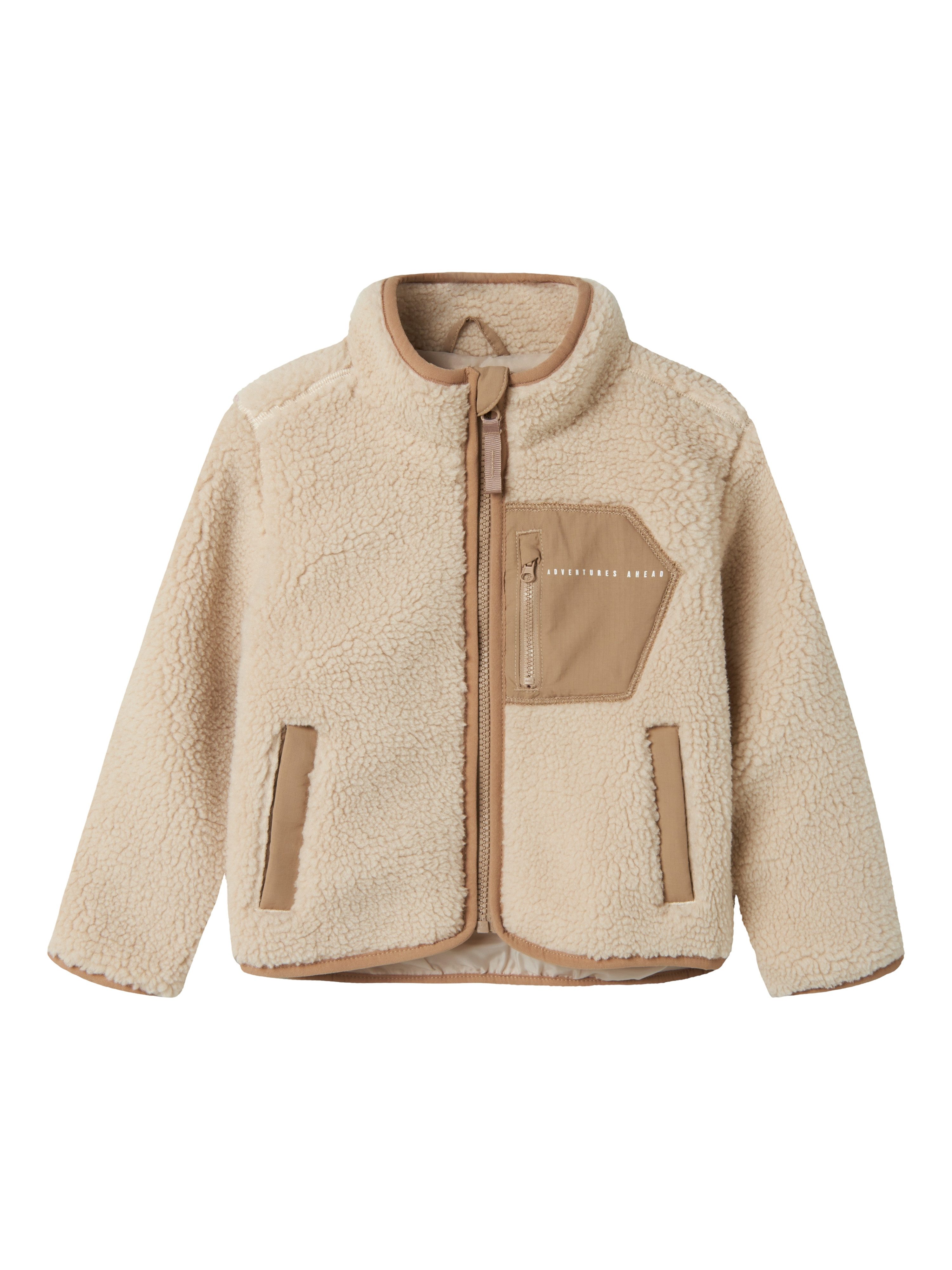 Name It Gebreid fleecejack NMNMATTIA SHERPA JACKET PB