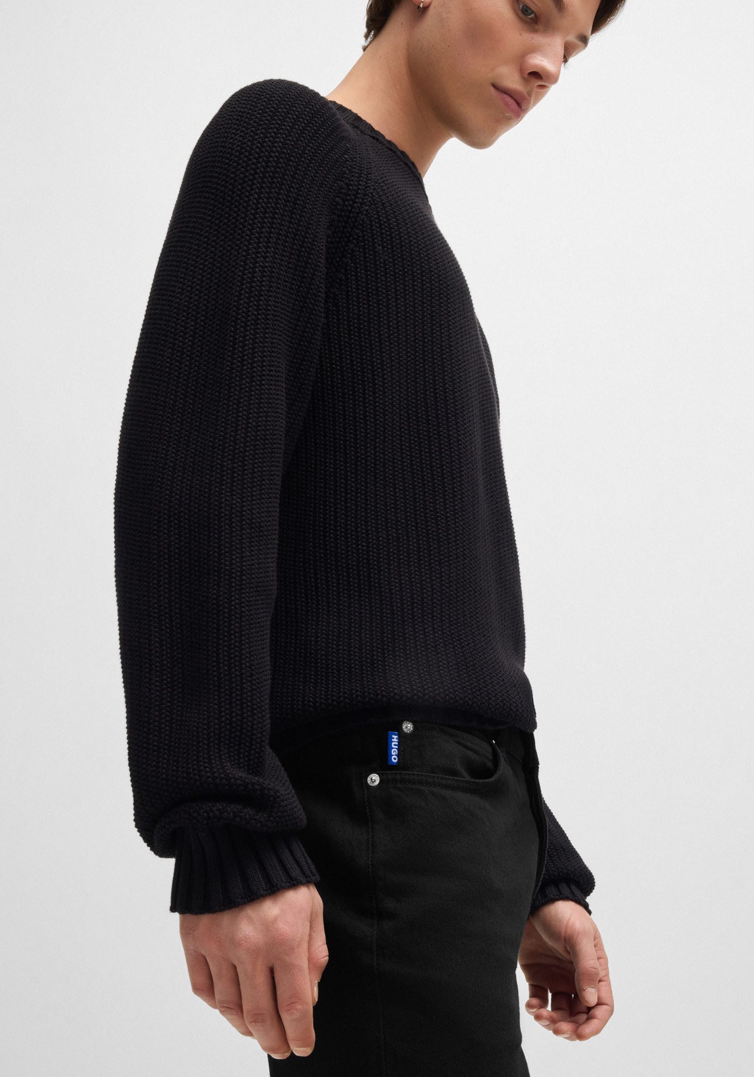 HUGO Blue Tapered jeans Brody met stone-washed-finish