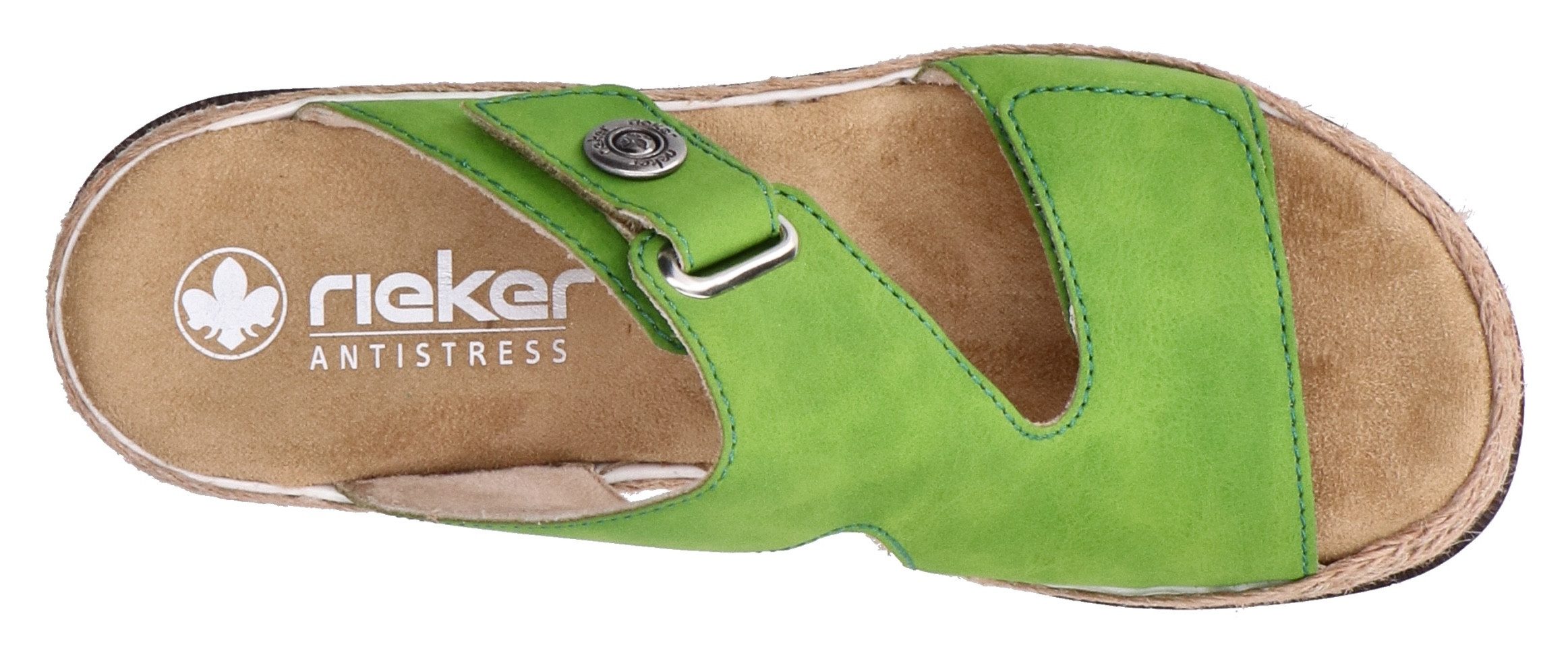 Rieker Slippers Zomerschoen, strandschoen, huisschoen met trendy sleehak