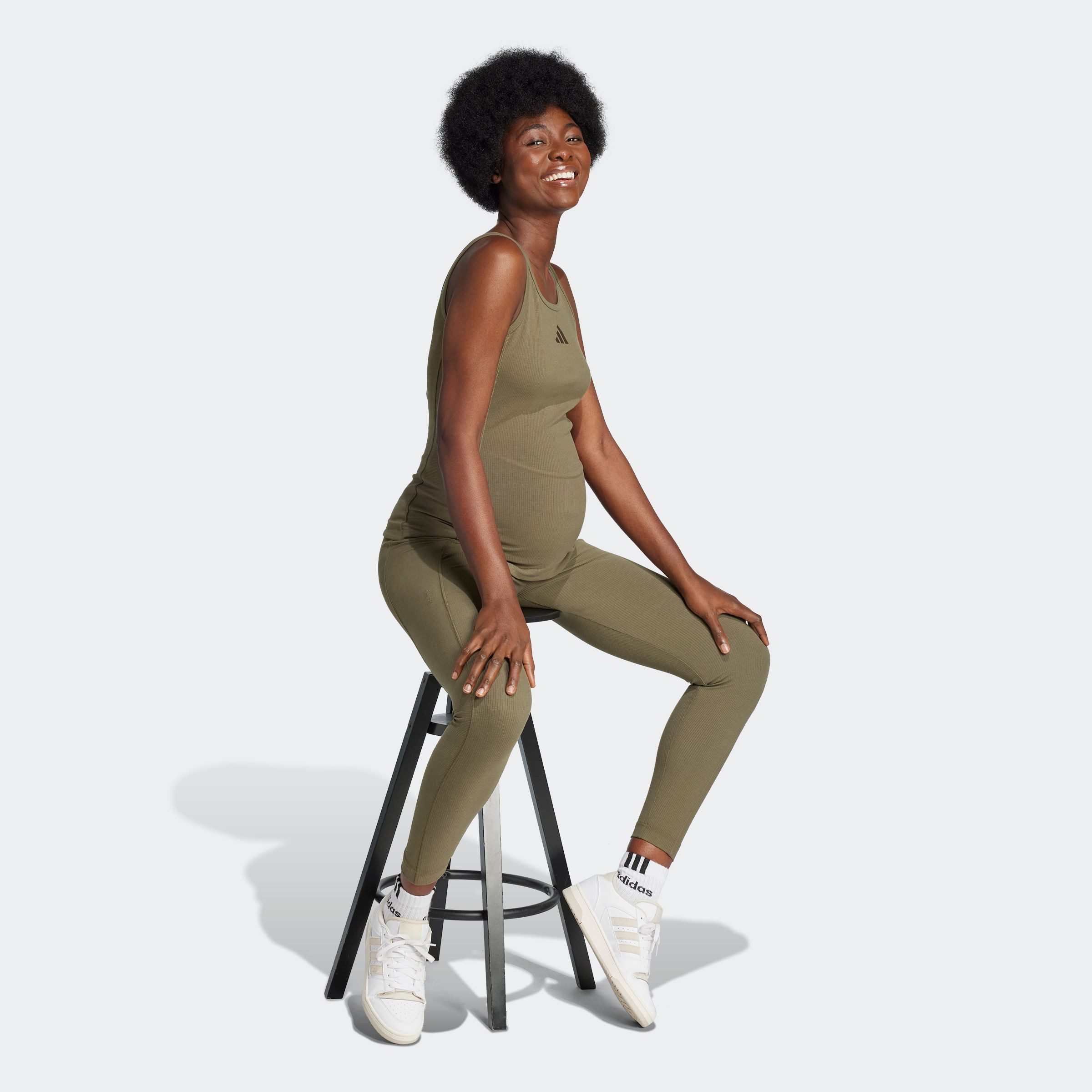adidas Sportswear Trainingstights W MATERNITY LEG Zwangerschapslegging, elastische en extra hoge tailleband (1-delig)