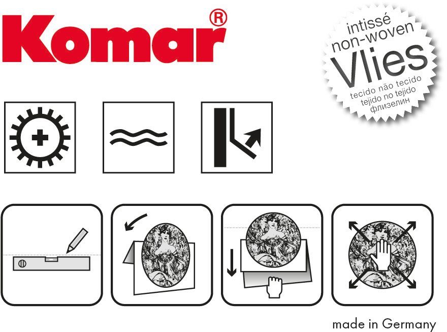Komar Wandfolie Zelfklevend vlies - Mickey Bonjour - afm. 125 x 125 cm (1 stuk)