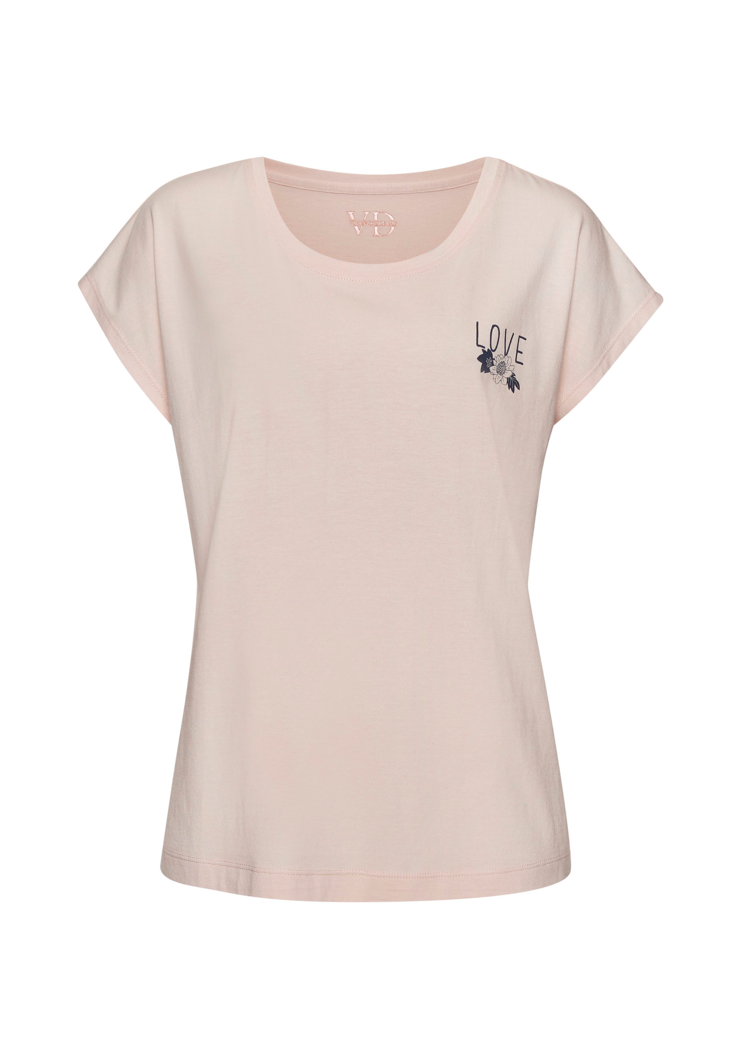 Vivance Dreams T-shirt met kleine print op de borst