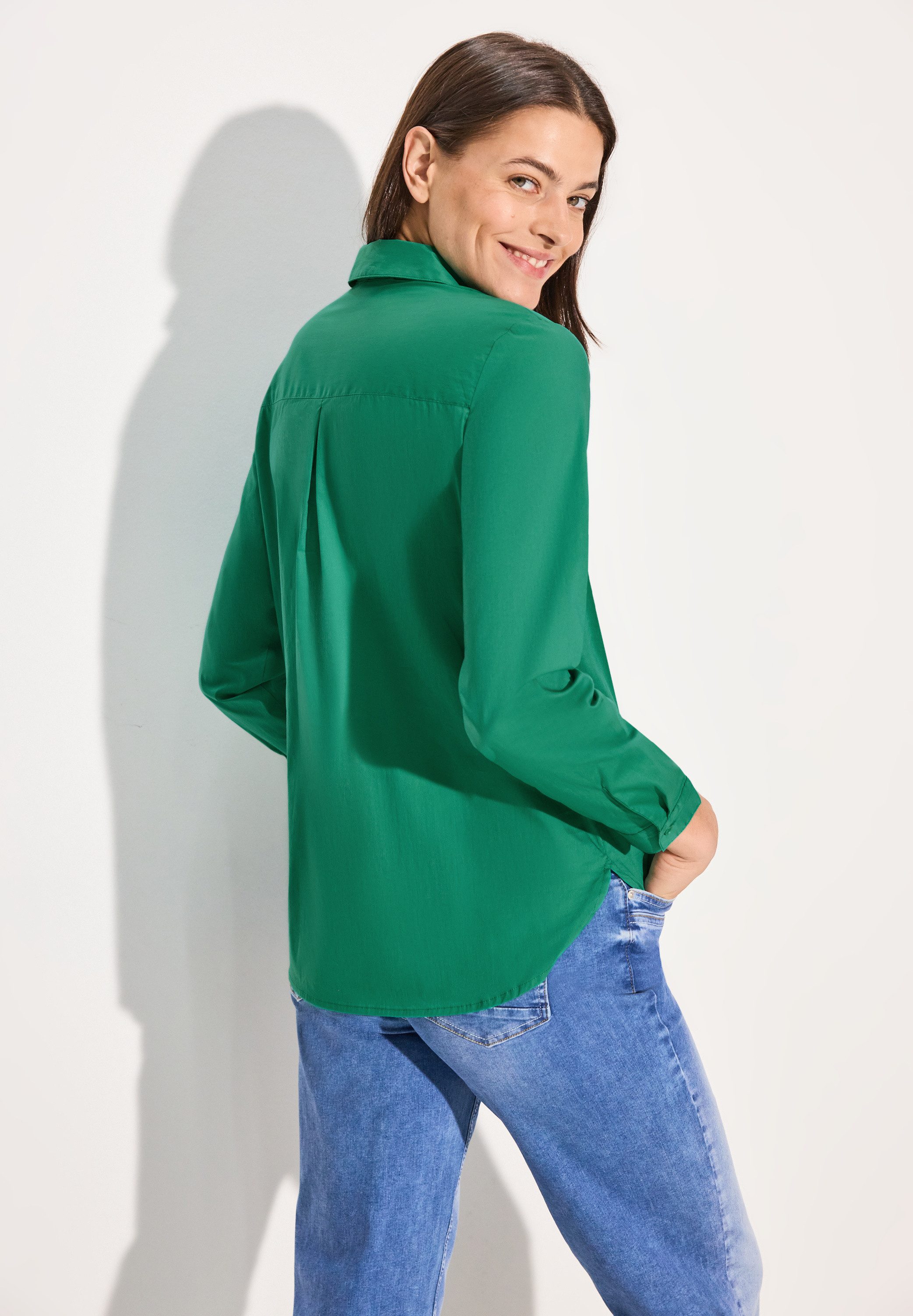 Cecil Blouse met lange mouwen met overhemdkraag