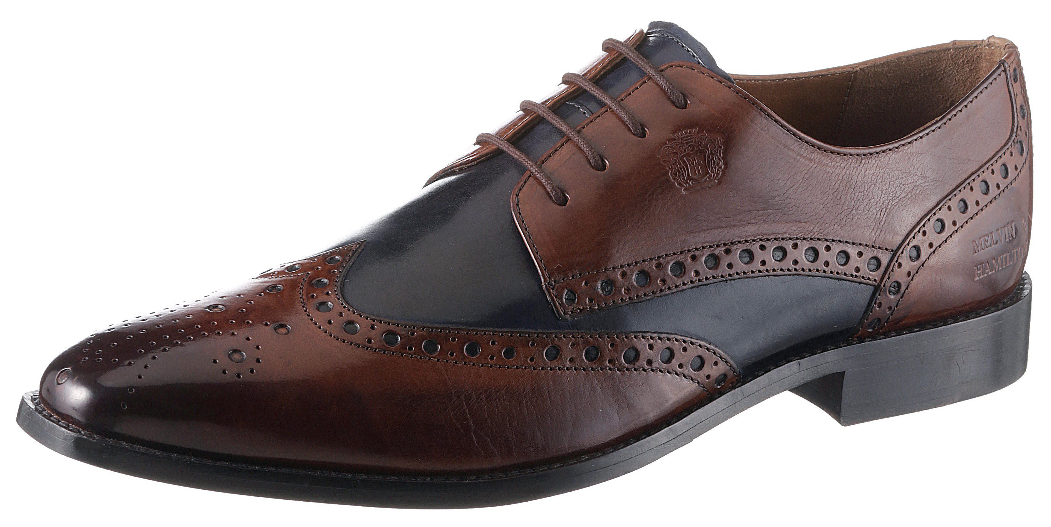 Melvin & Hamilton Schoenen met perforatie MARTIN 15 met doorstikte constructie, halfhoge schoen, veterschoen