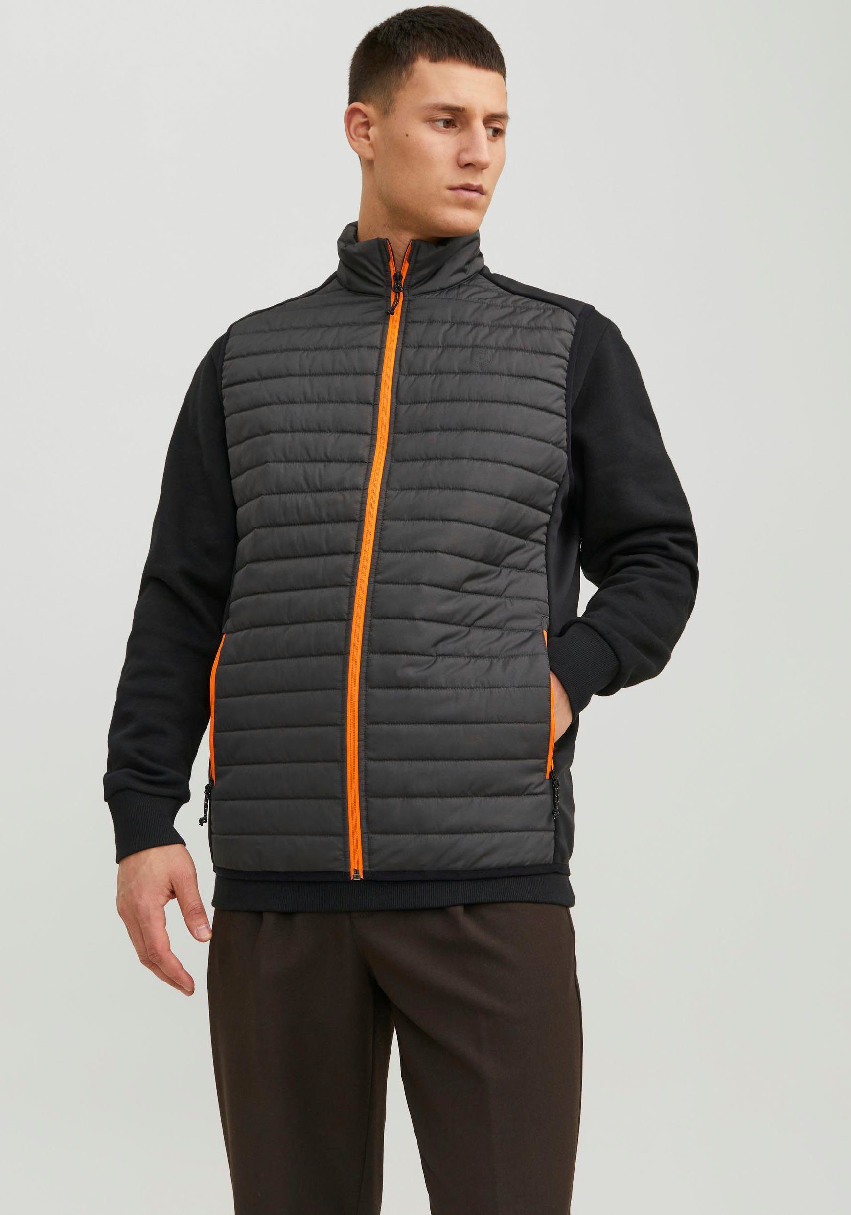 Jack & Jones Bodywarmer JJEMULTI BODYWARMER COLLAR NOOS heren bodywarmers maat XS grijs