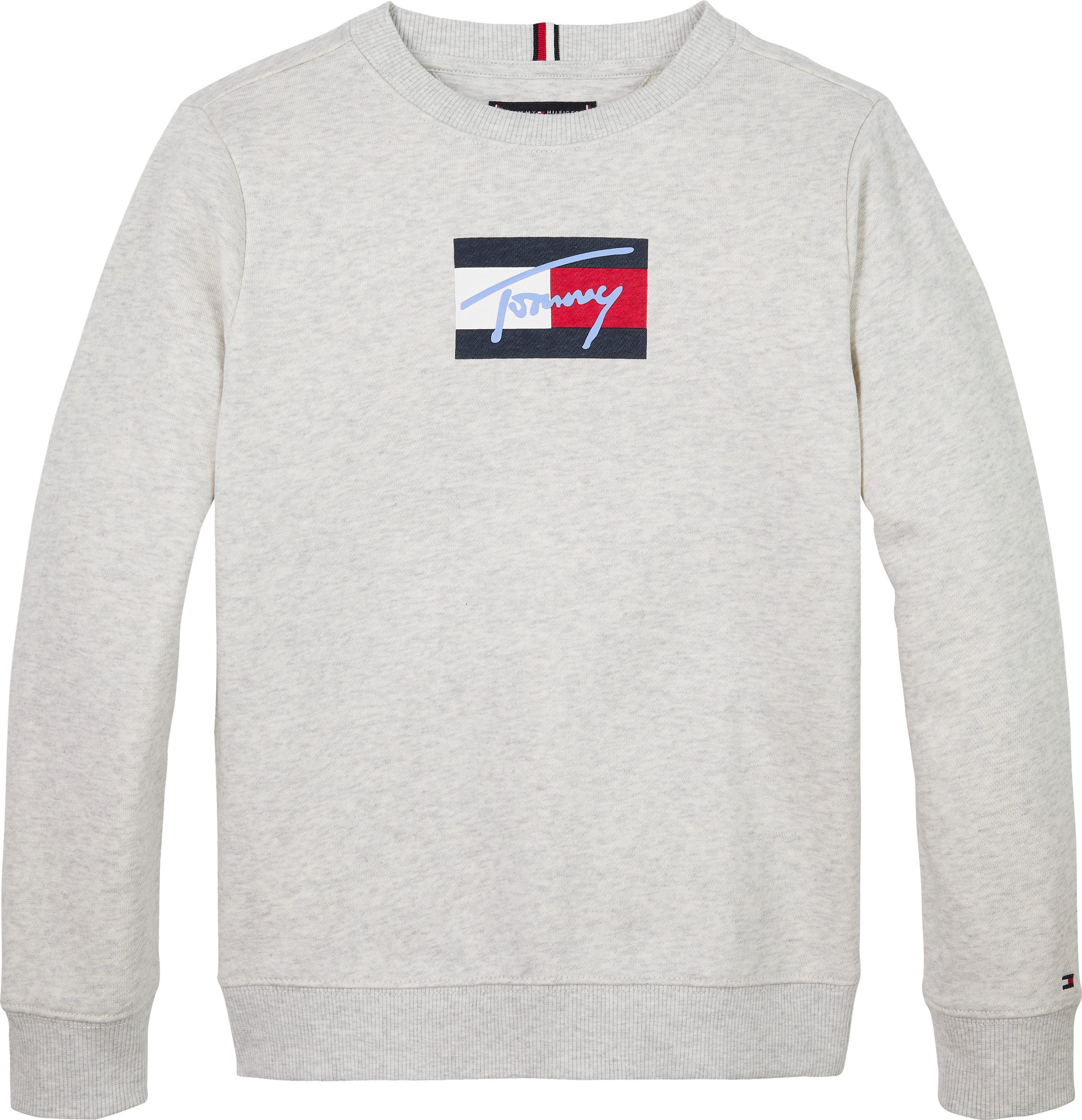 Tommy Hilfiger Sweatshirt TOMMY SCRIPT FLAG SWEATSHIRT voor kinderen tot 16 jaar, vlag-logo-print