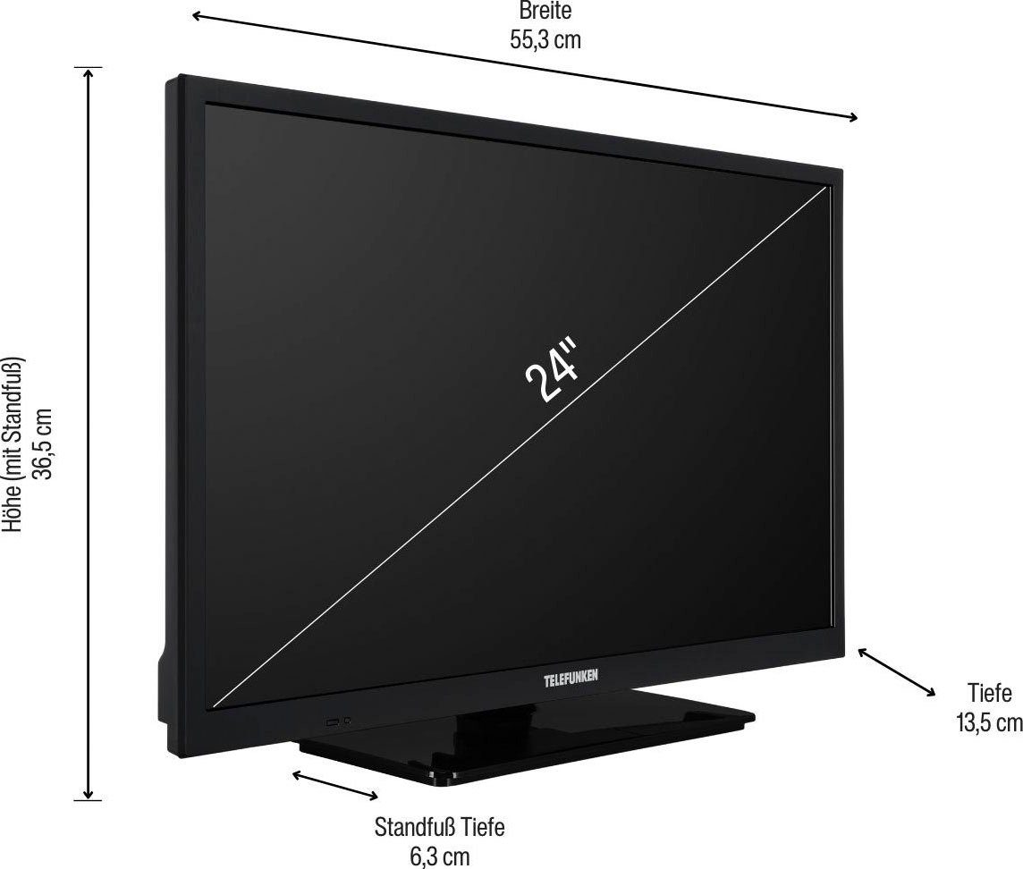 Telefunken Led-TV L24H550M4DI, 60 cm / 24", HD ready, geïntegreerde dvd-speler