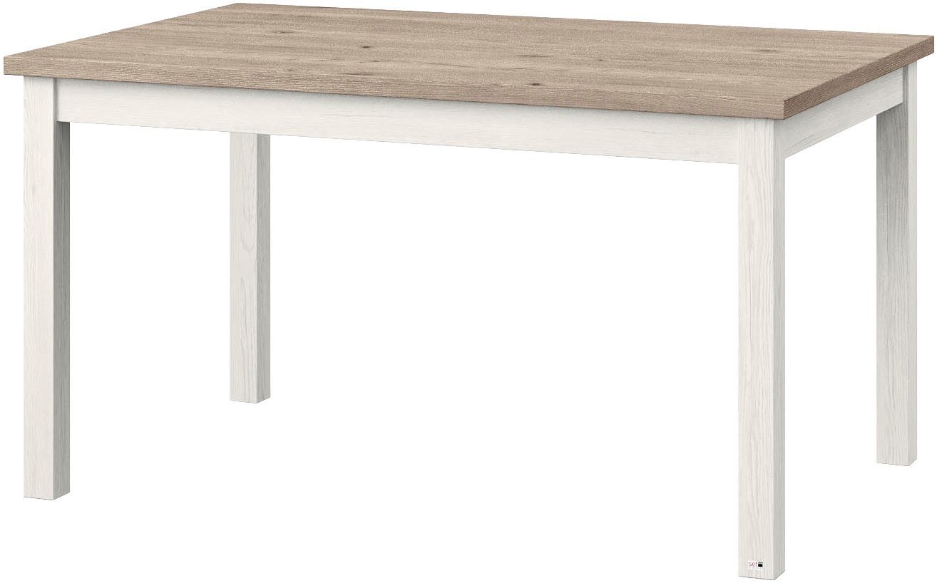 set one by Musterring Eettafel York in 3 kleurvarianten en 4 maten verkrijgbaar, met eiken plaat