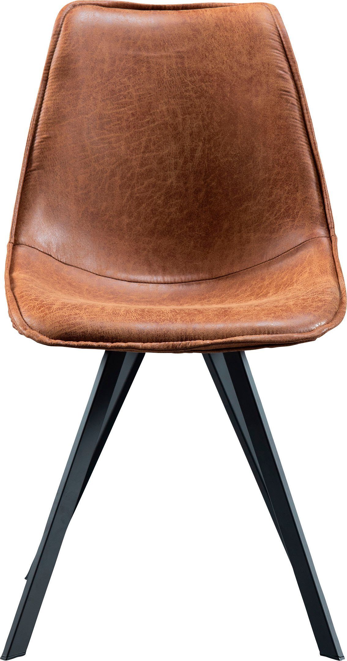 WOOOD Eetkamerstoel SVENS Waanvormig, breedte 50 cm (2 stuks)