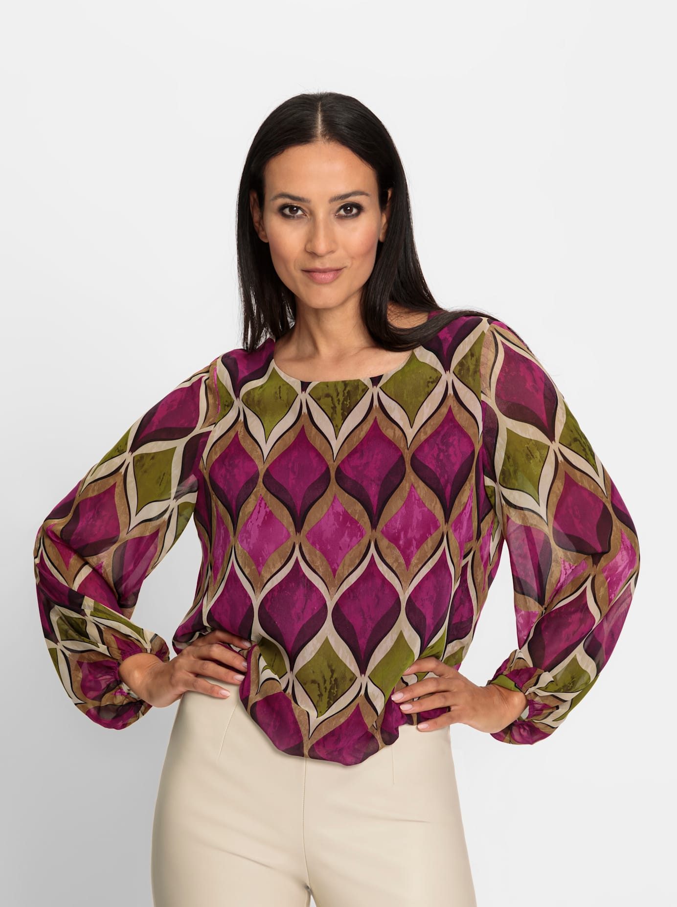 heine Gedessineerde blouse