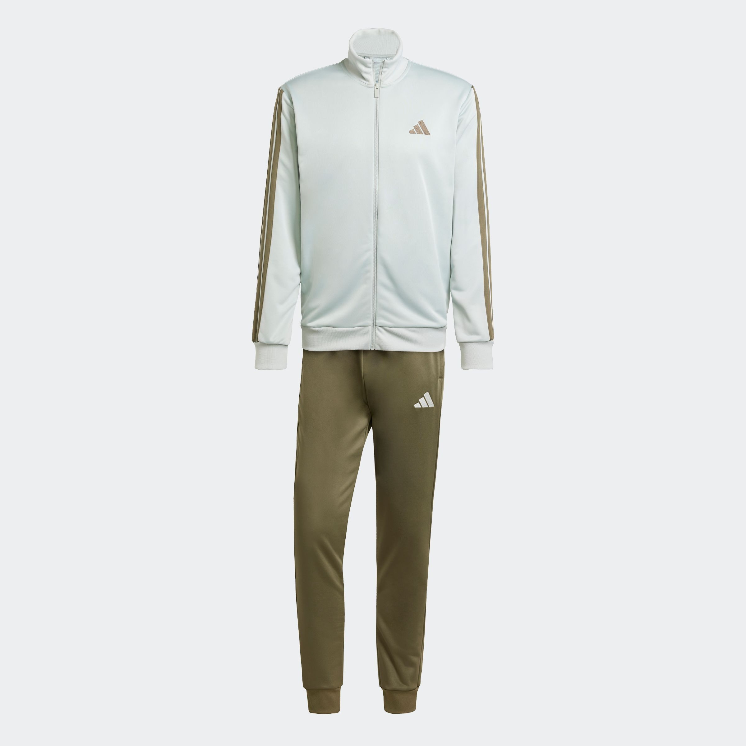 adidas Sportswear Trainingspak M 3S FT TT TS drie-strepen trainingspak van zacht french terry materiaal (2-delig)