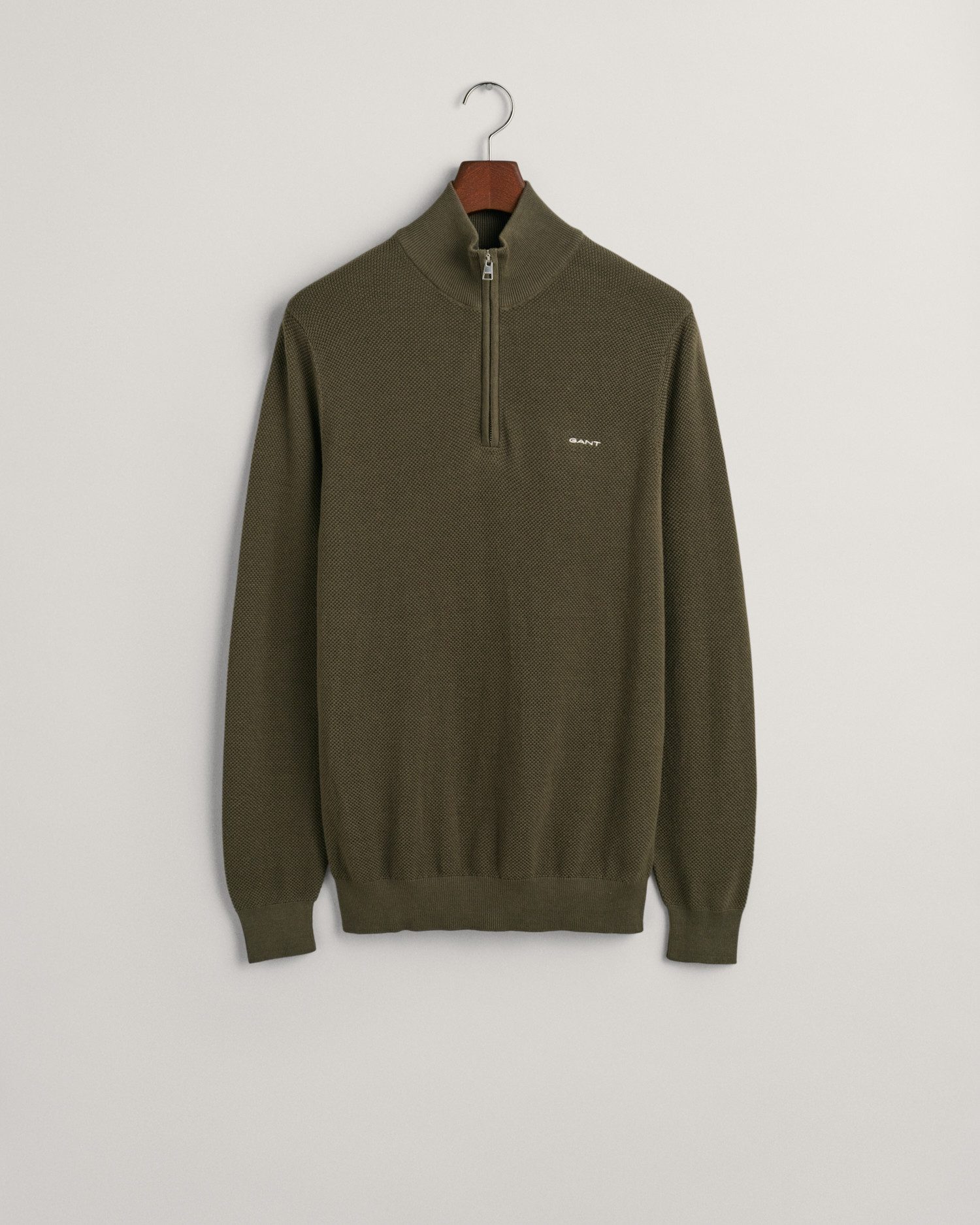 Gant Schipperstrui COTTON PIQUE HALF ZIP