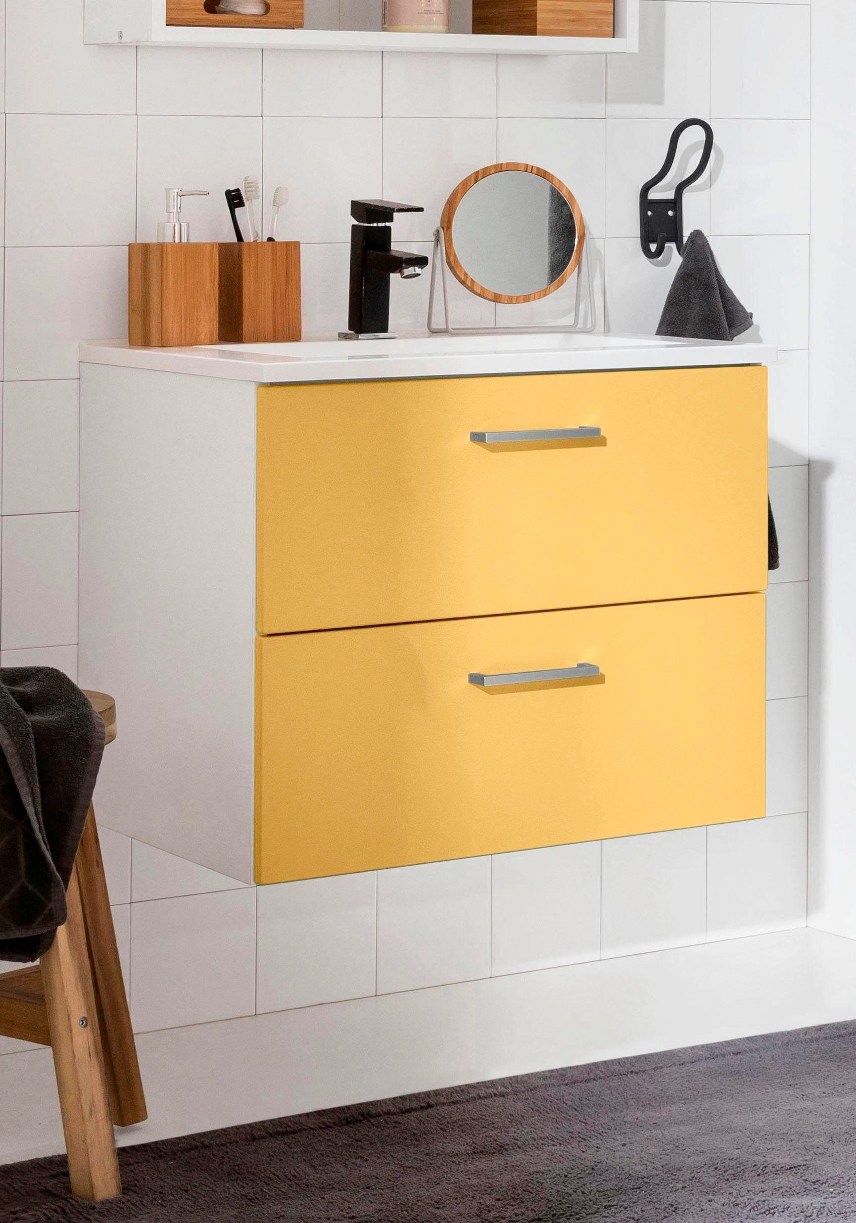 welltime Wastafelonderkast Ribera Badkamermeubel, wastafelonderkast inclusief wasbak, breedte 60 cm