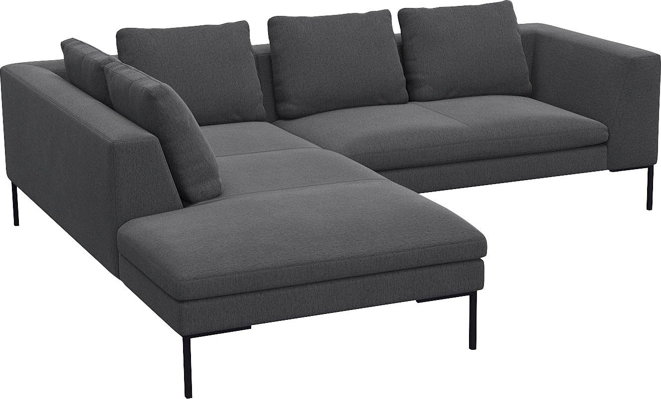 FLEXLUX Hoekbank Loano, super comfortabel zitcomfort door koudschuim in de zitting, L-vorm