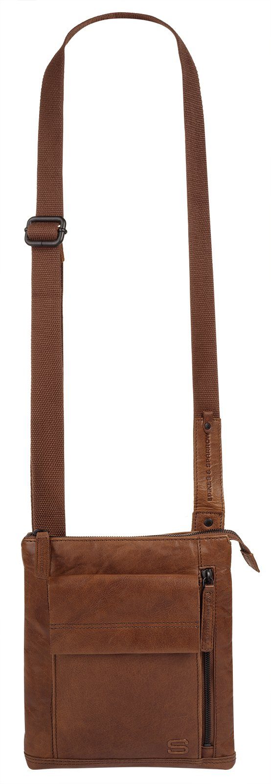 Spikes & Sparrow Schoudertas echt leder