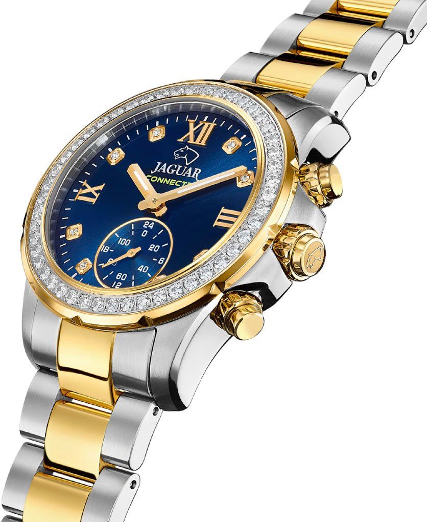 Jaguar Chronograaf Connected Polshorloge, dameshorloge, saffierglas, stopwatchfunctie, Swiss Made