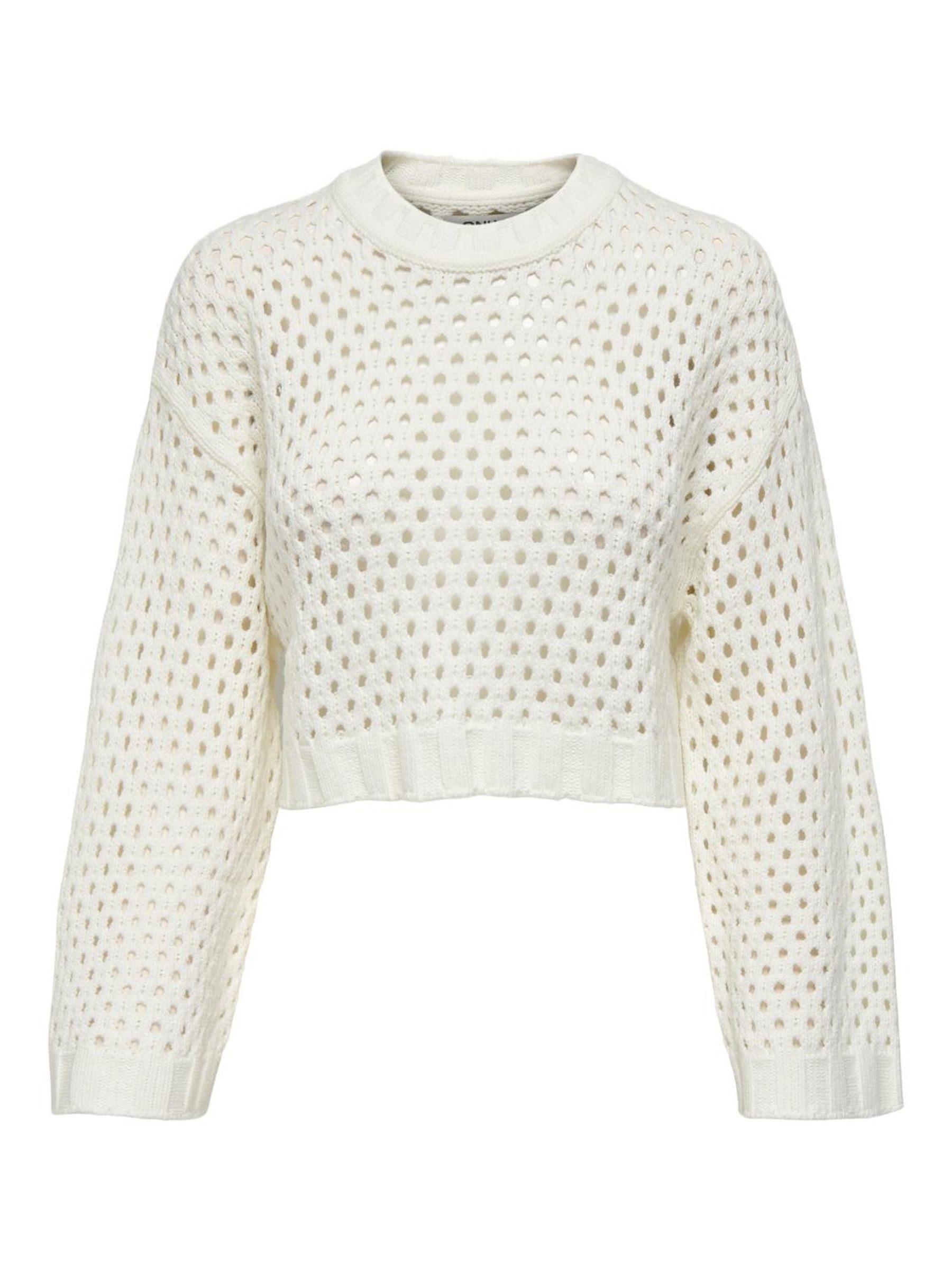 Only Gebreide trui ONLSMILLA SHORT PULLOVER L/S KNT NOOS
