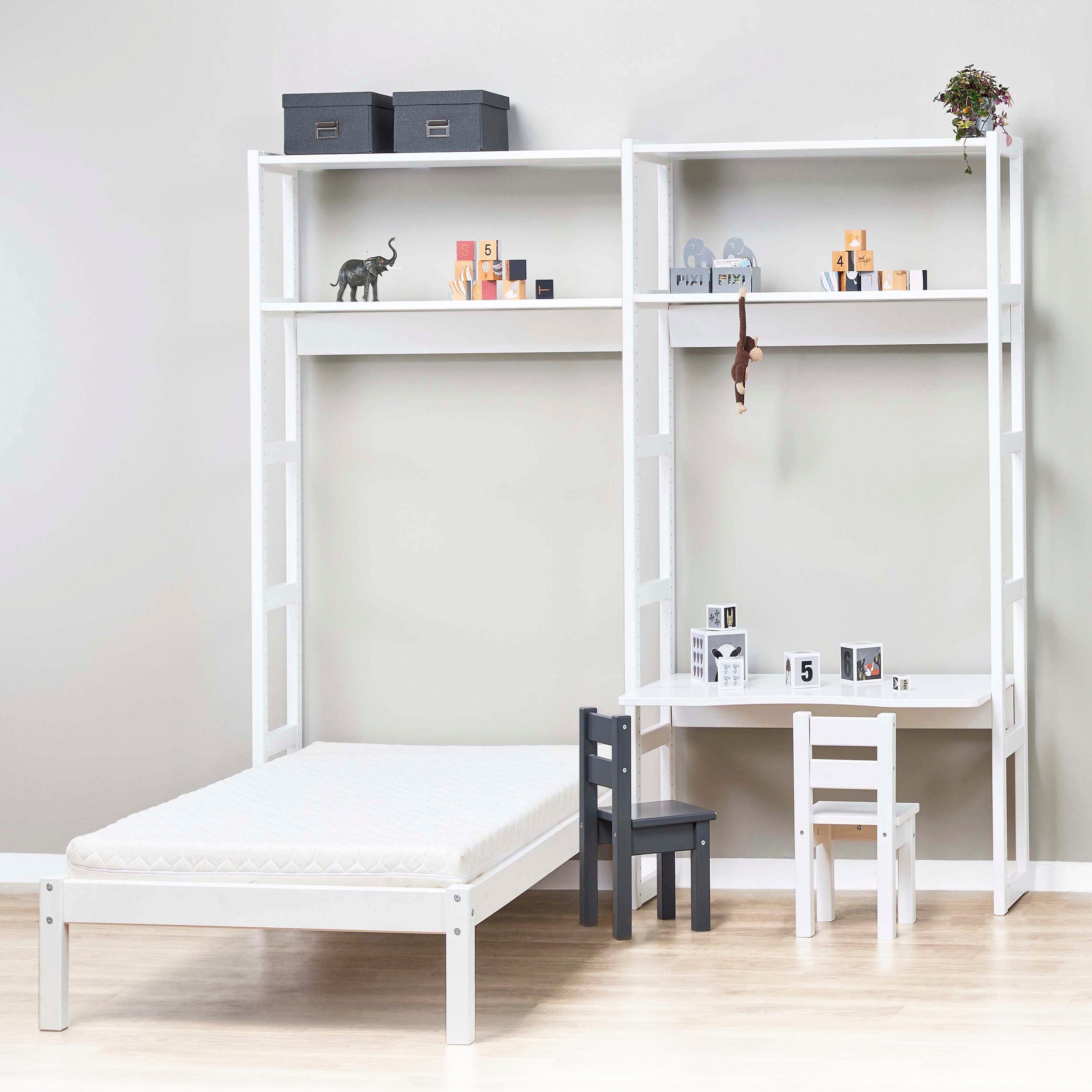 Hoppekids Tienerkamerset STOREY met bed, bureau & rek, 2 maten (set, 13-delig)