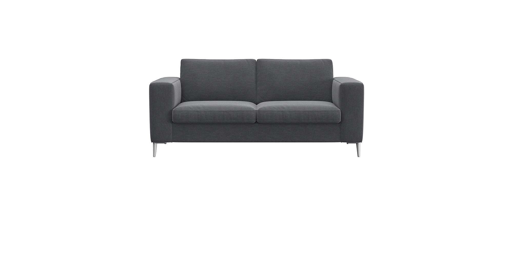 FLEXLUX 2-zitsbank Fiore, super zitcomfort door koudschuim in de zitting grijs, 2-zitsbanken