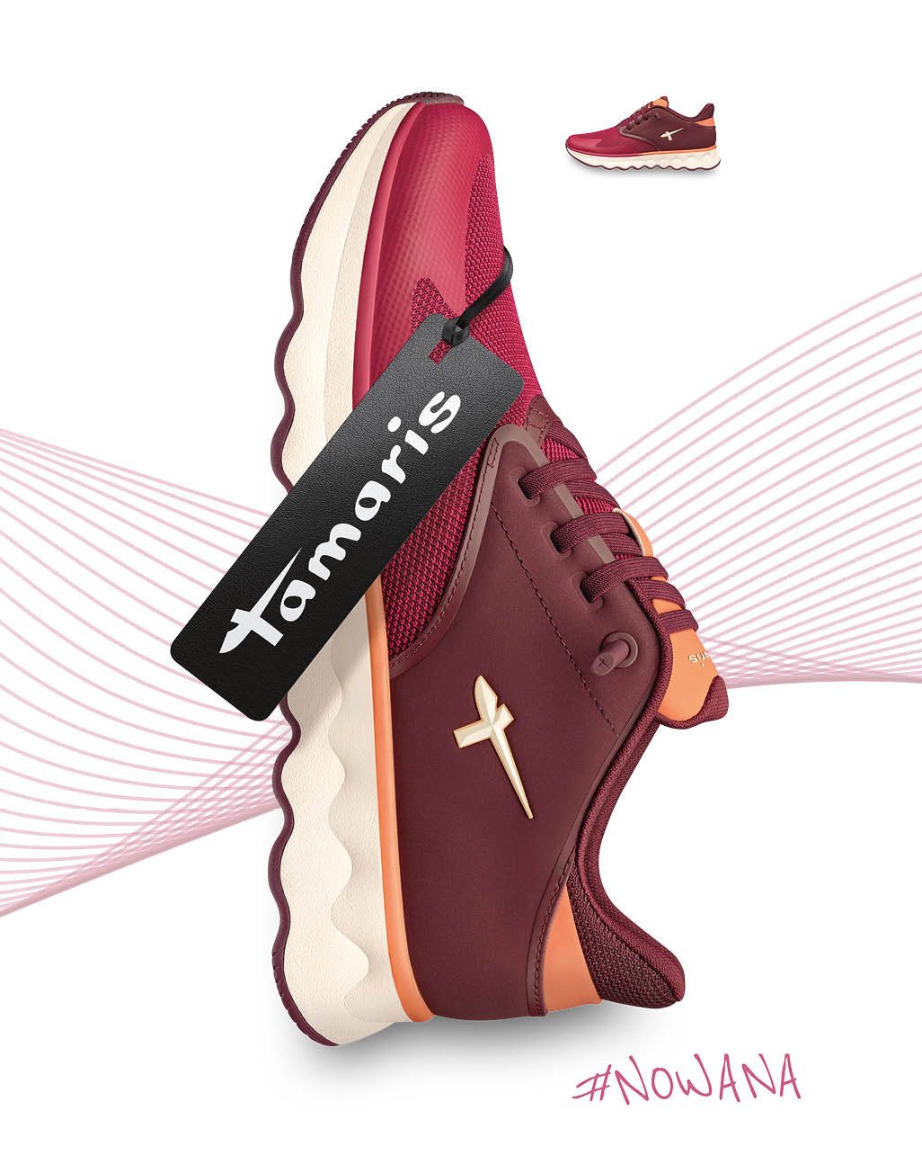Tamaris Slip-on sneakers Nowana , vrijetijdsschoen, lage schoen, slippers met ortholite-uitrusting