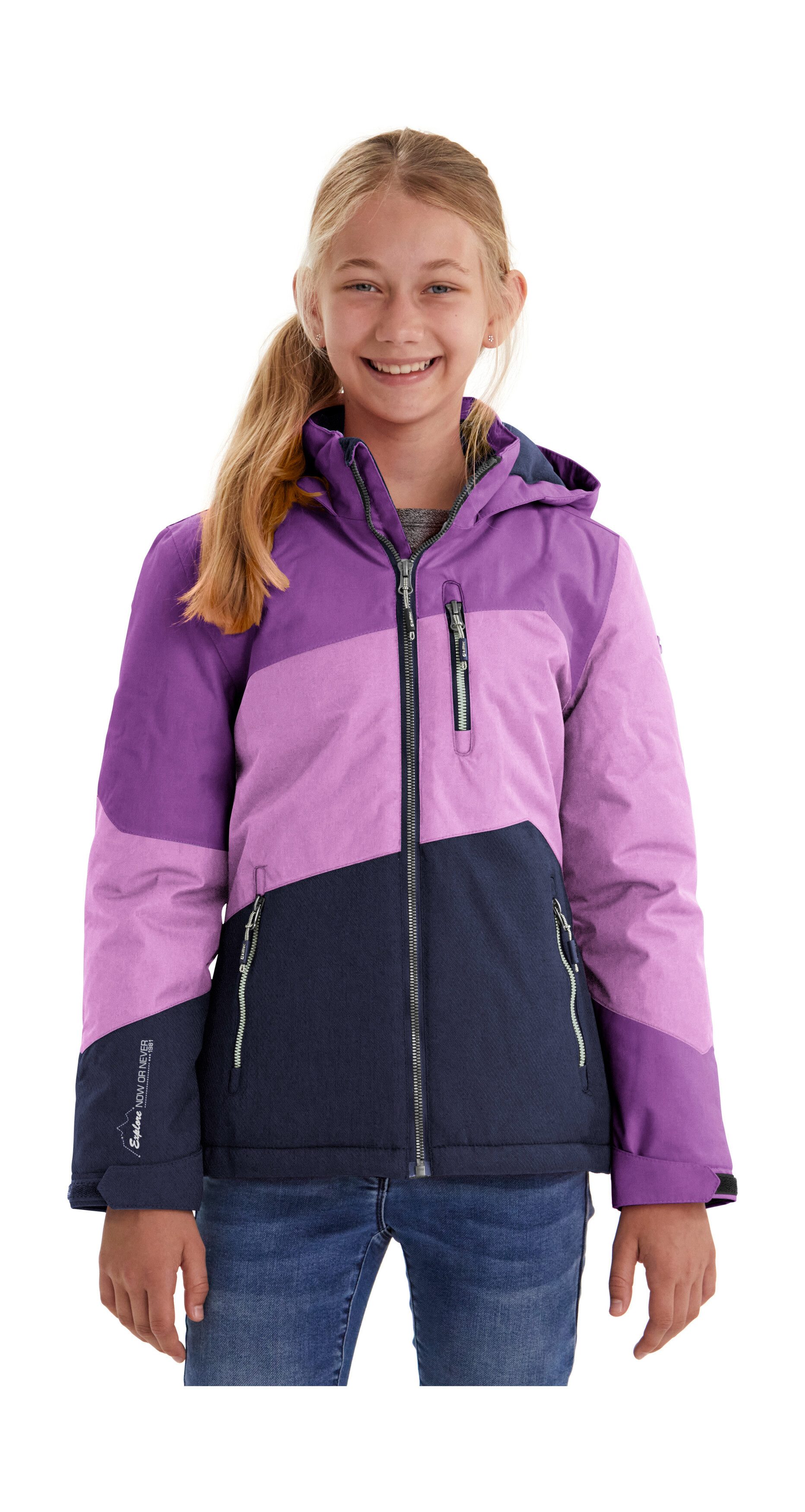 Killtec Outdoorjack Lynge GRLS JCKT B Waterdichte winterjas met capuchon, fleece, verstelbare...