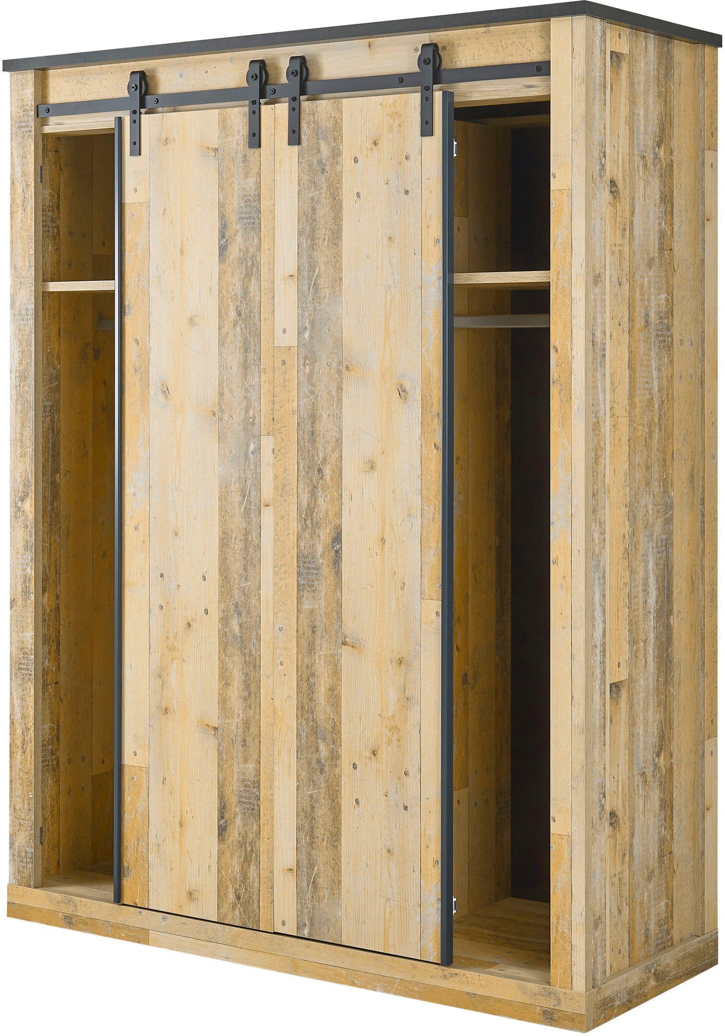 Home affaire Slaapkamerserie Sherwood Ligoppervlak 140 x 200 cm, kast 3-deurs 162 cm breed (4-delig)