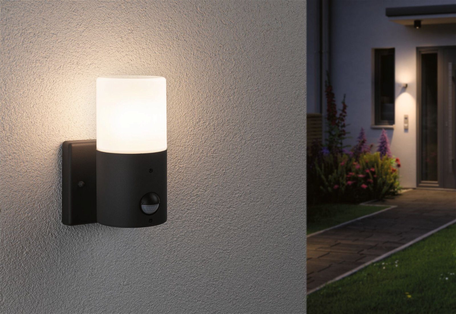 Paulmann Wandlamp voor buiten Tubs IP44 rond 105x130mm max. 15W 230V Grijs mat Metaal, Kunststof (1 stuk)