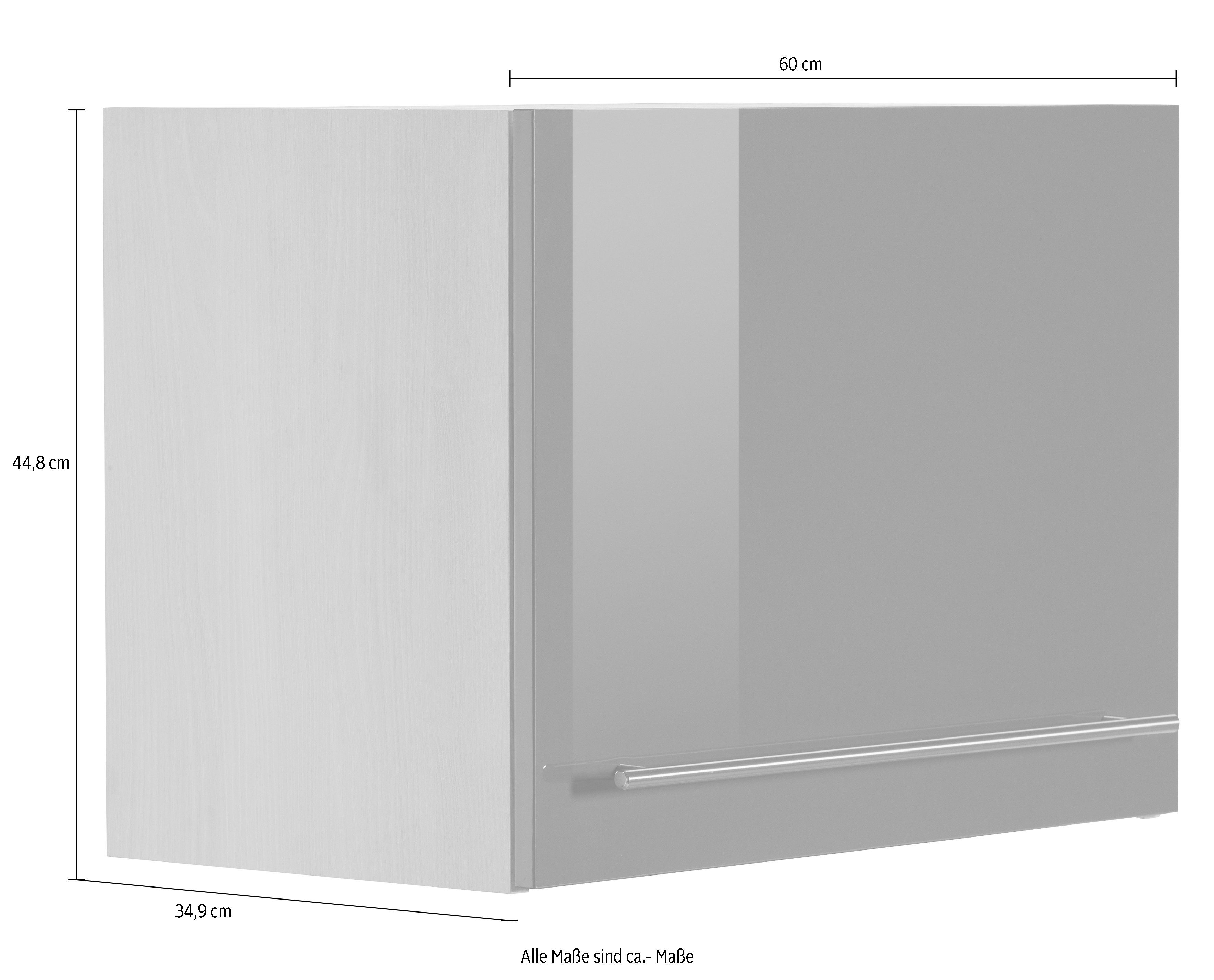 OPTIFIT Hangend kastje met klep Bern Breedte 60 cm, 1 klep inclusief demper, met metalen greep