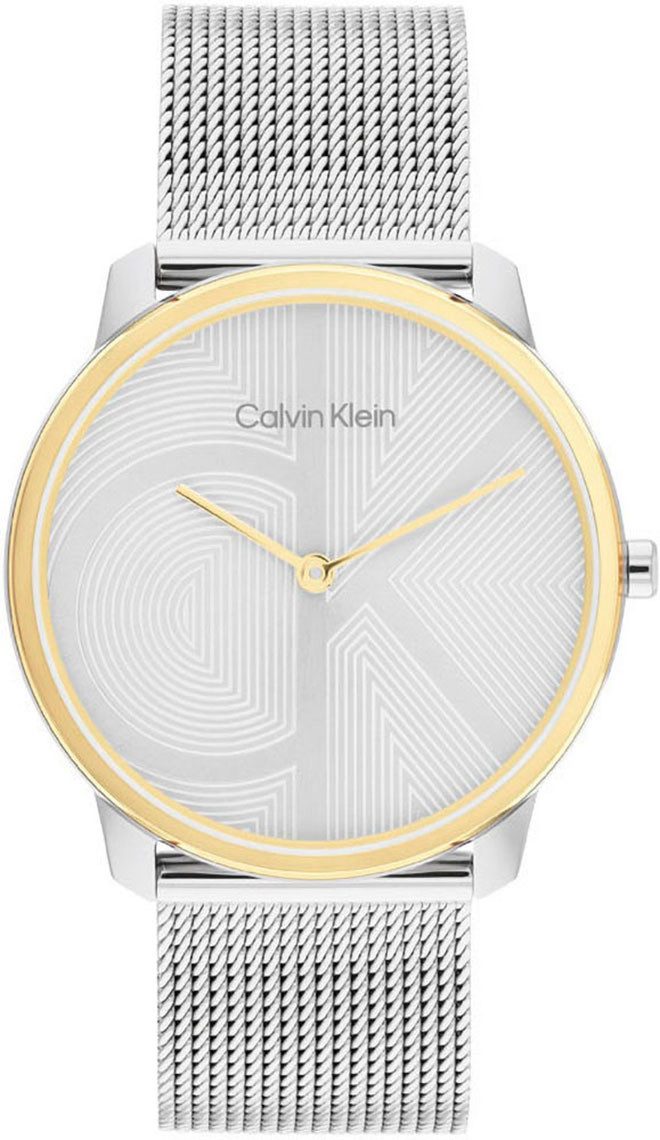 Calvin Klein Kwartshorloge CK ICONIC 35 mm Horloge, dameshorloge, stalen band, analoog