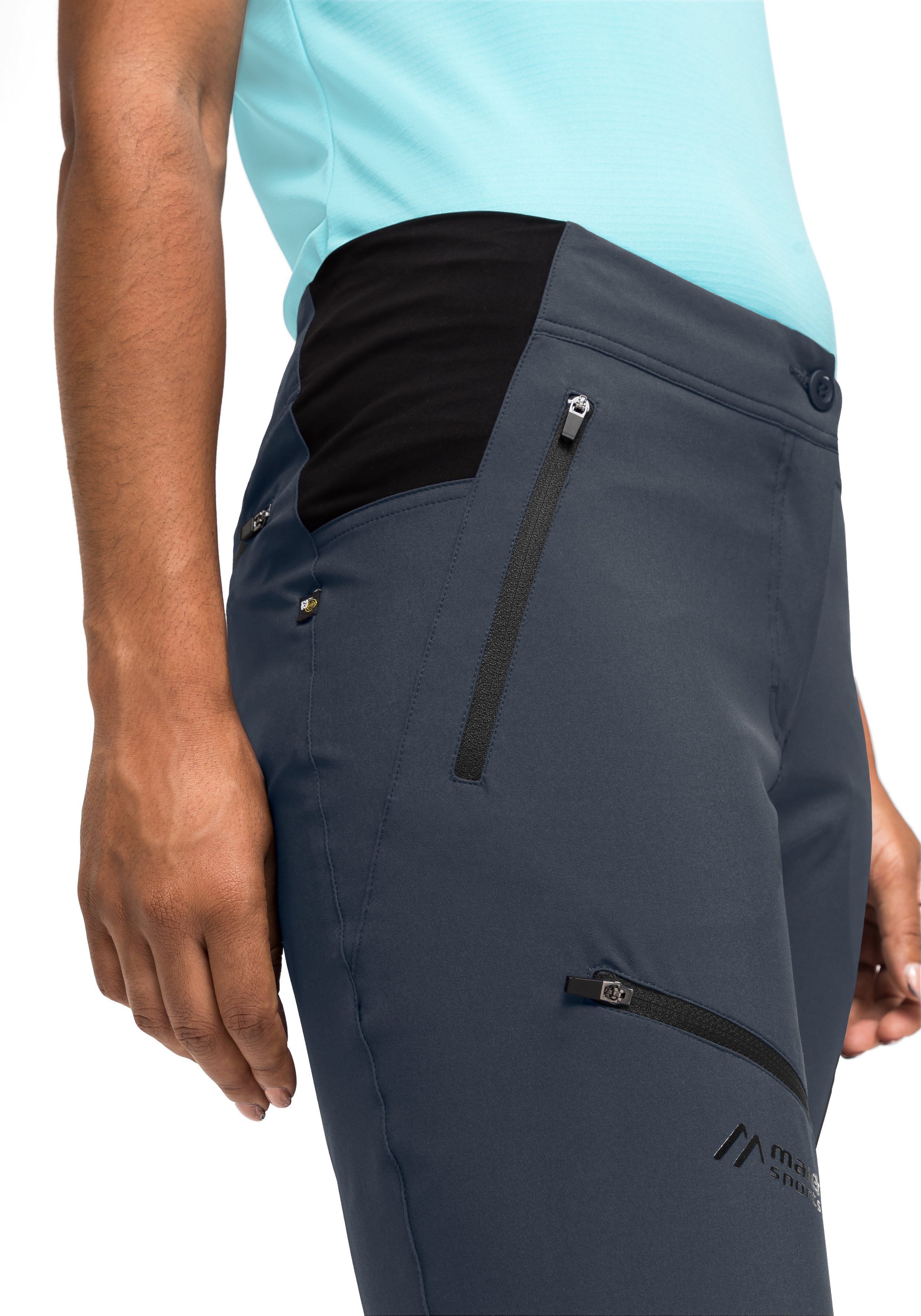 Maier Sports Capribroek Latit Capri Vario Dames capri, korte wandelbroek, outdoorbroek met 4 zakken, regular fit