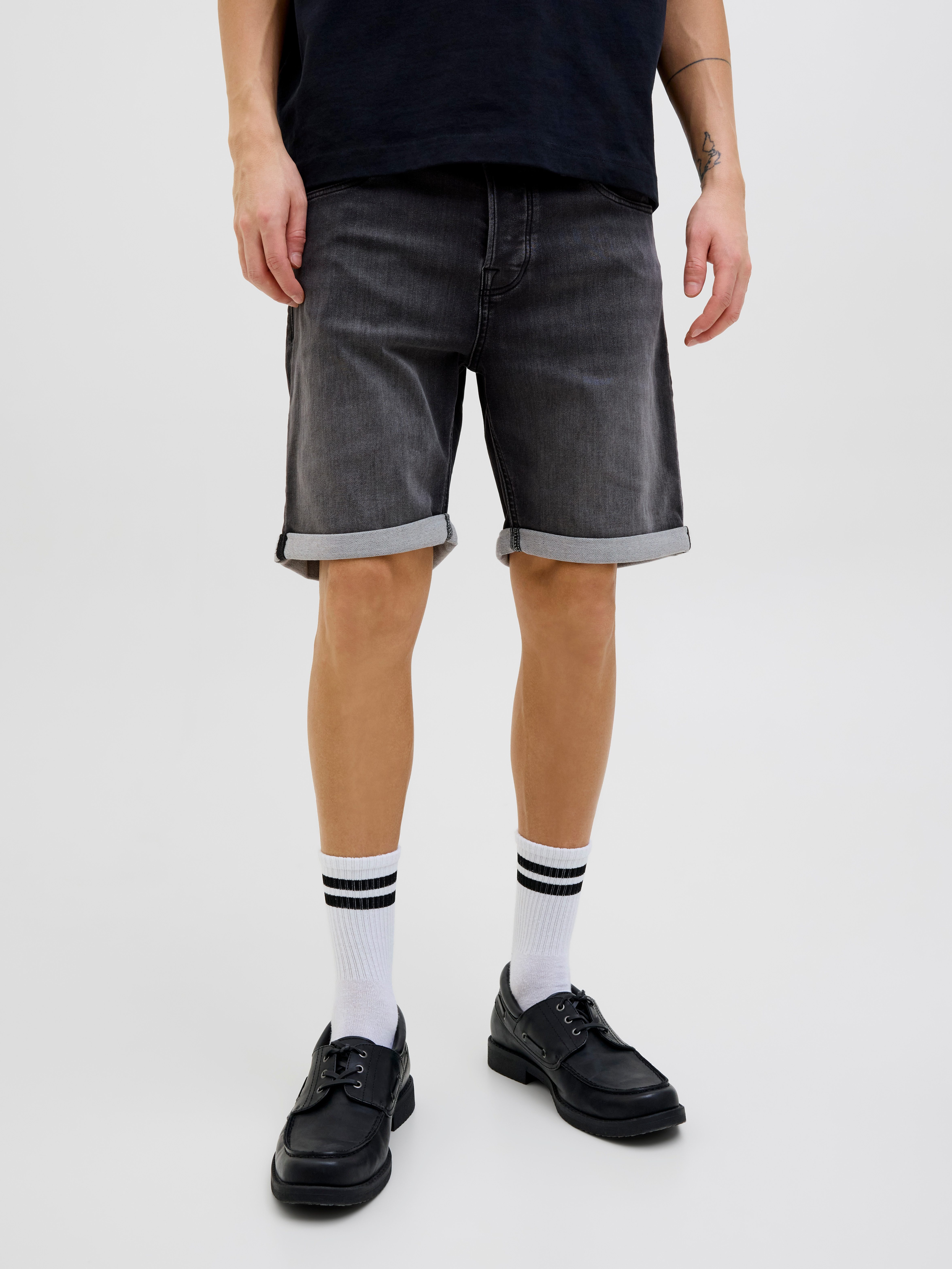 Jack & Jones Short JJIRICK JJICON I.K. SHORTS GE 062 SN heren bermuda broeken maat XL zwart