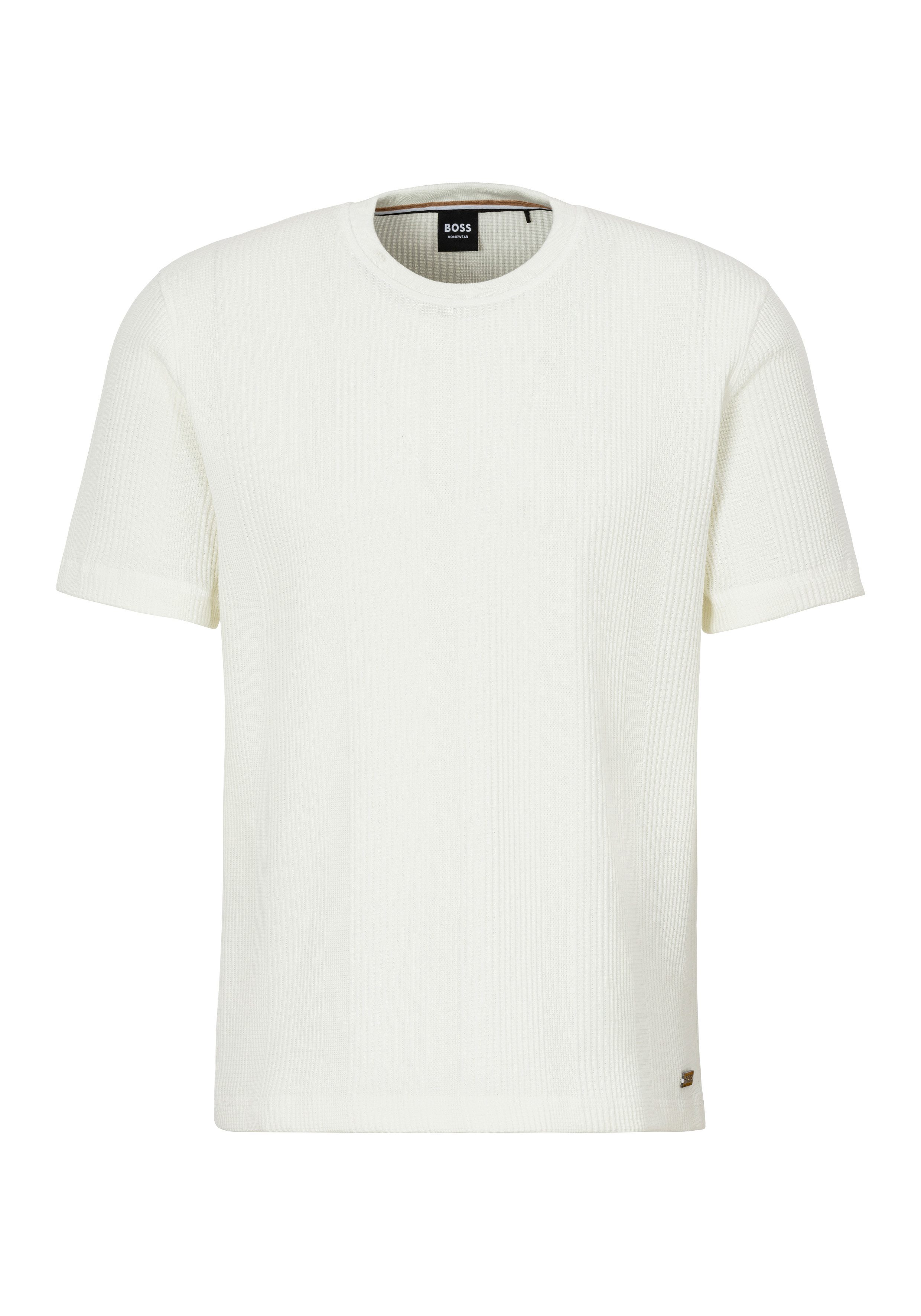 BOSS T-shirt Structure T-S met metalen labeltje