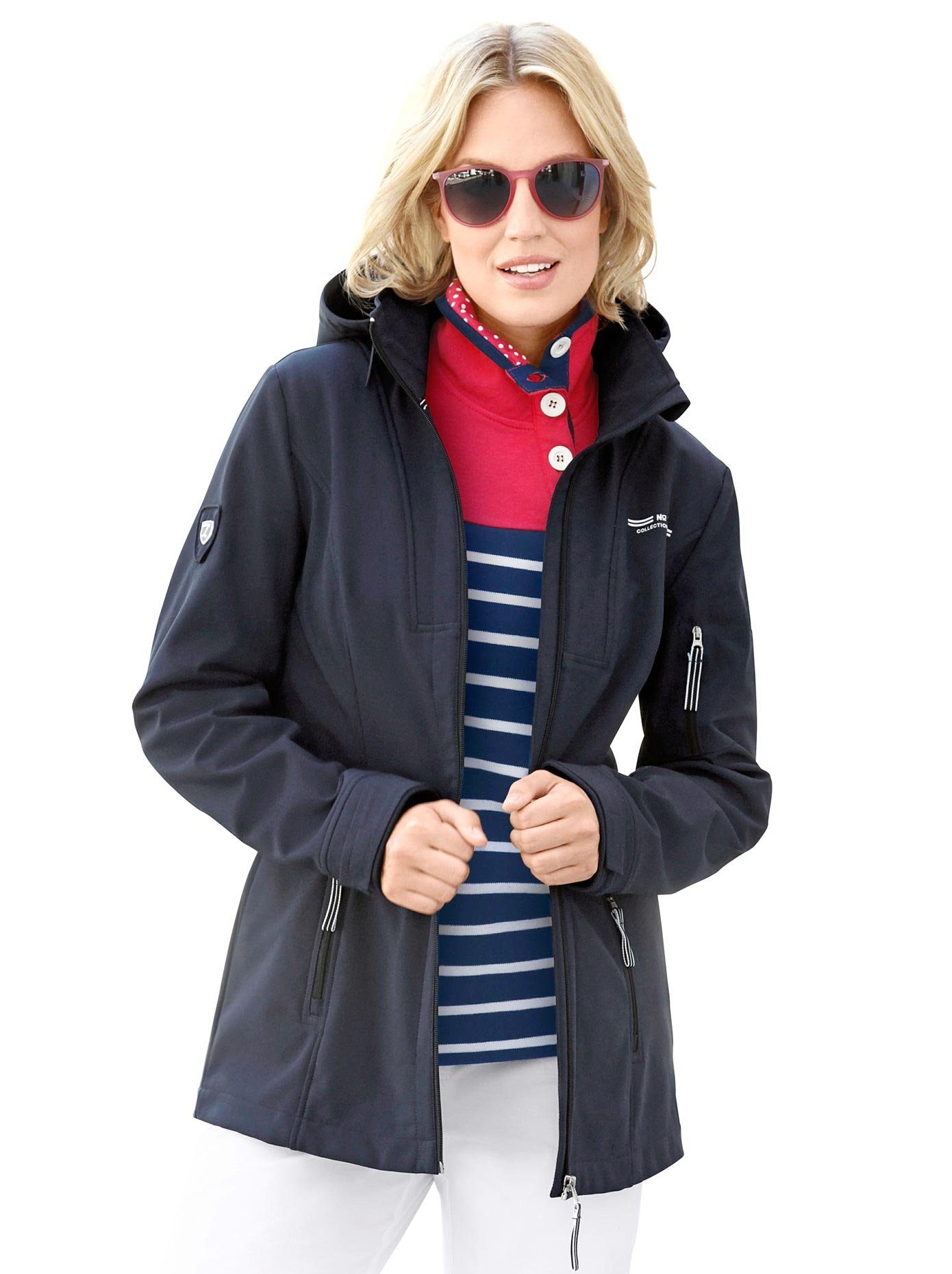 Casual Looks Softshell-jack dames softshell jassen maat 52 blauw
