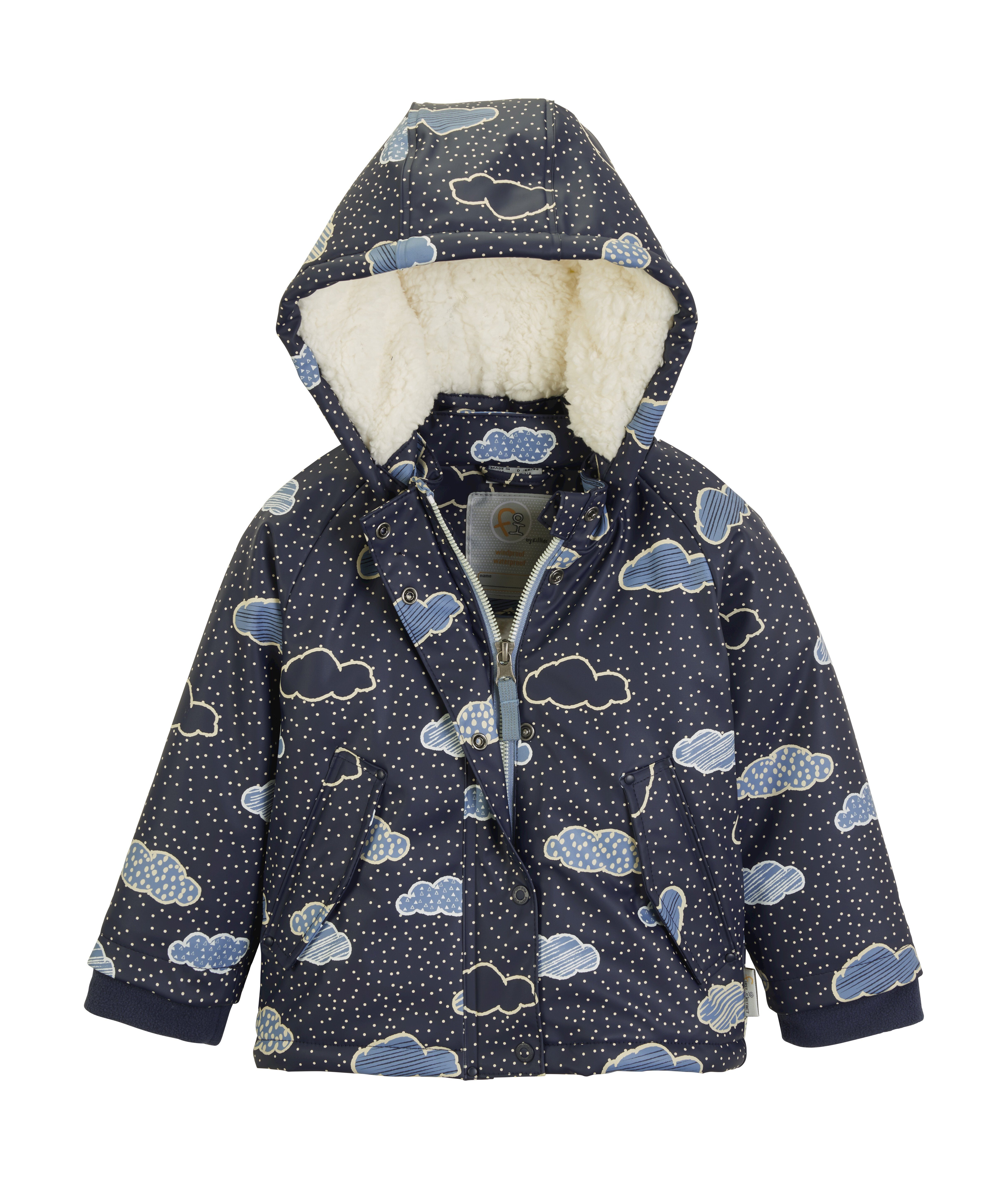 first instinct by killtec Outdoorjack FIOW 50 MNS JCKT kinderen jassen maat 86/92 blauw