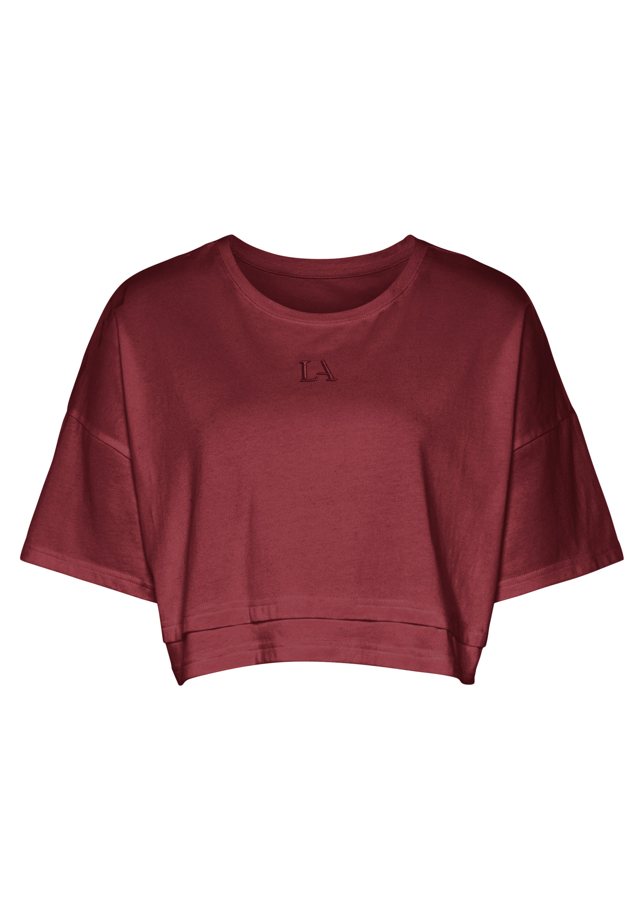 Lascana Shirt met korte mouwen met kastige snit en lagen-look